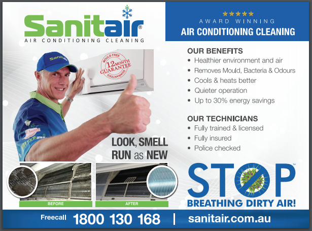 Sanitair Albany Facebook ad: Air Conditioner Cleaning