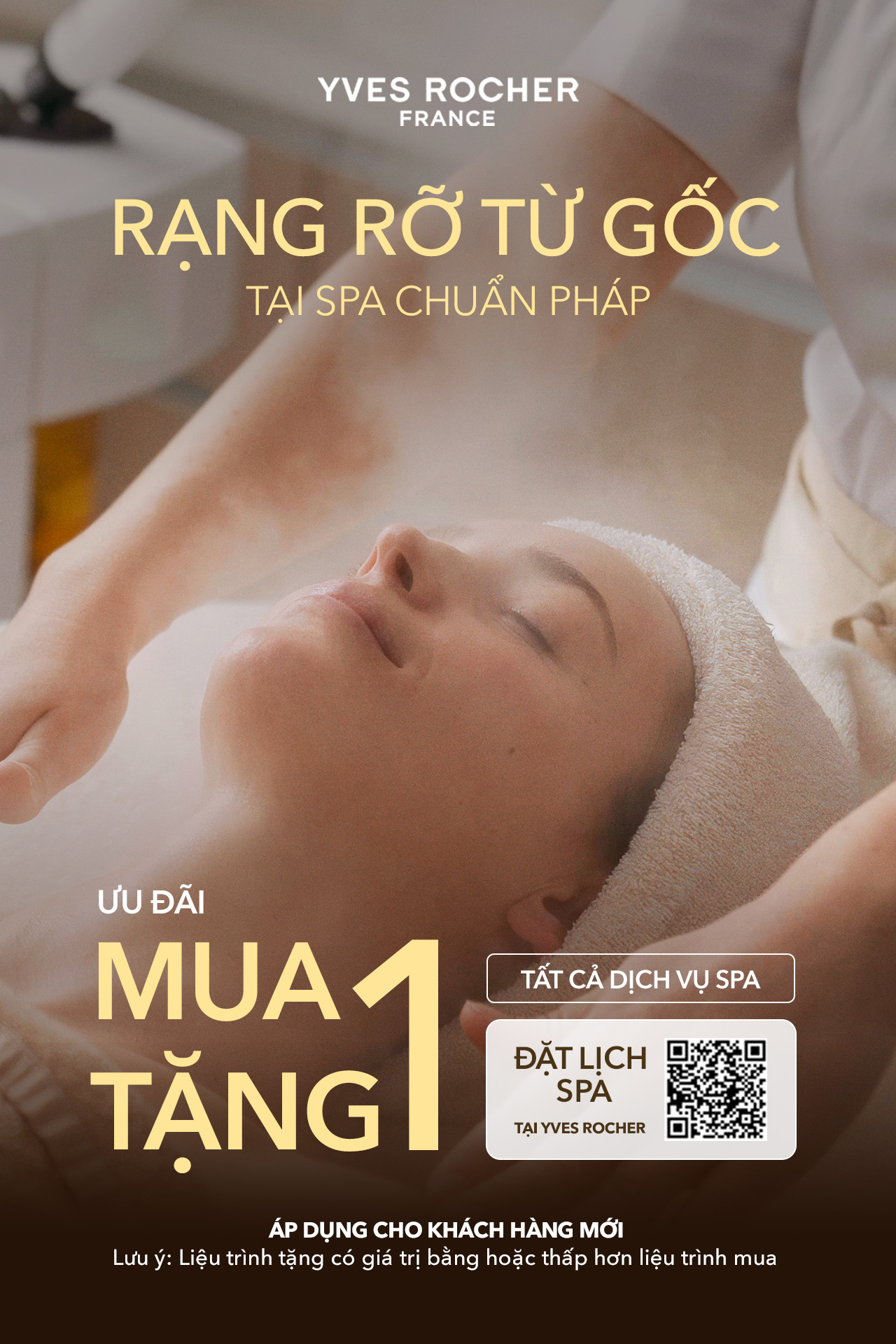 Yves Rocher Vietnam Facebook ad: RẠNG RỠ TỪ GỐC TẠI SPA CHUẨN PHÁP…