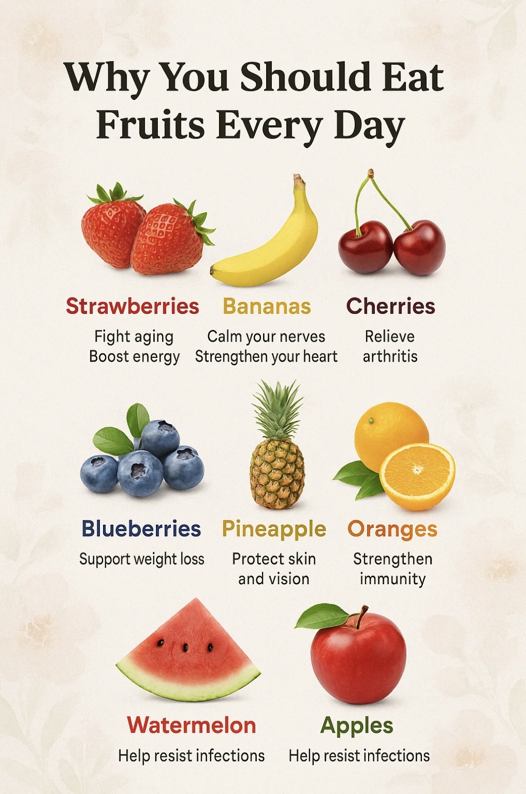 Pure Balance Facebook ad: Why you should eat fruits every single day