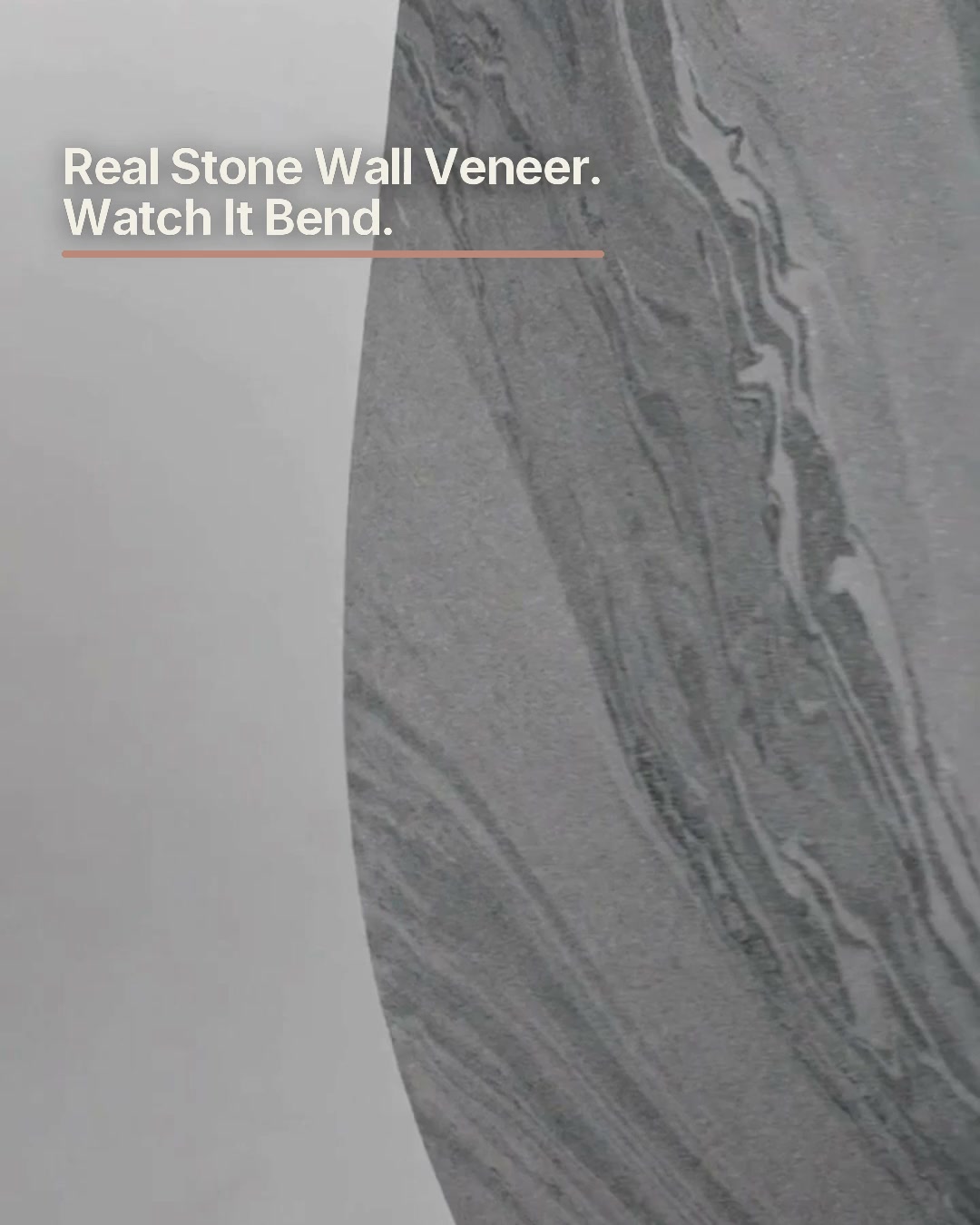 Stonovia Facebook ad: Genuine Stone. More Design Possibilities.