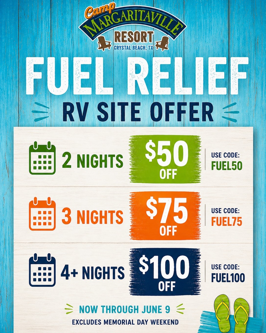 Camp Margaritaville Resort Crystal Beach Facebook ad