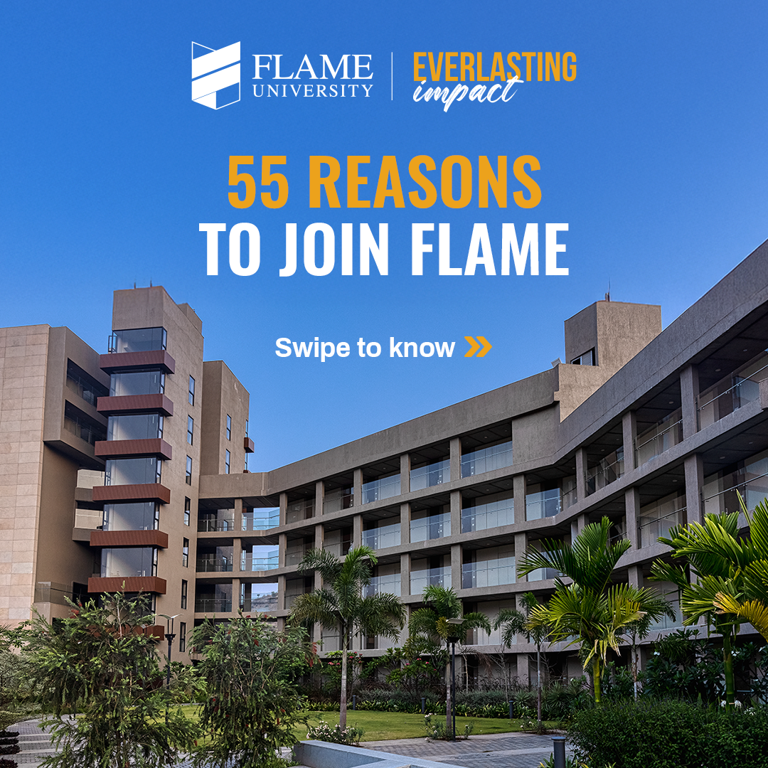 FLAME University Facebook ad: Transform your career at FLAME University.