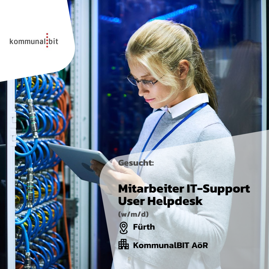 Jobiq Deutschland Facebook ad: Mitarbeiter IT-Support User Helpdesk (w/m/d)