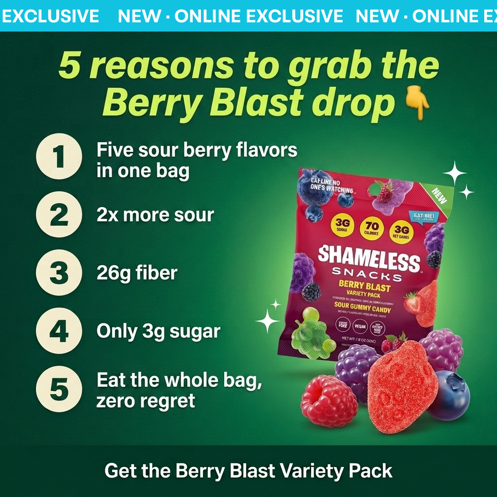 Shameless Snacks Facebook ad
