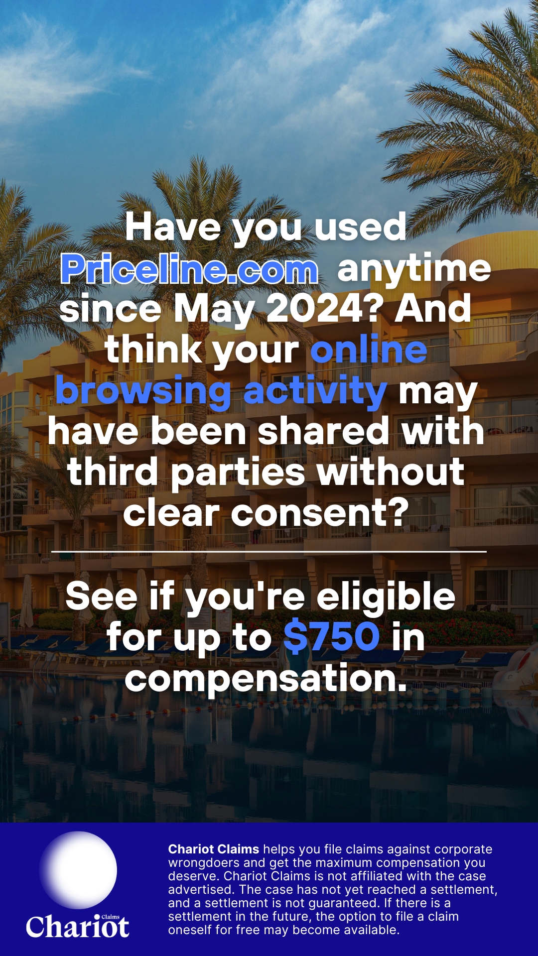 Chariot Claims - formerly ClaimClam Facebook ad