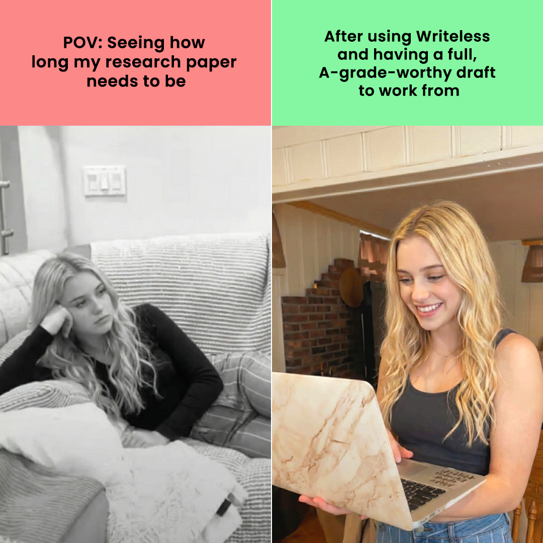Writeless AI Facebook ad