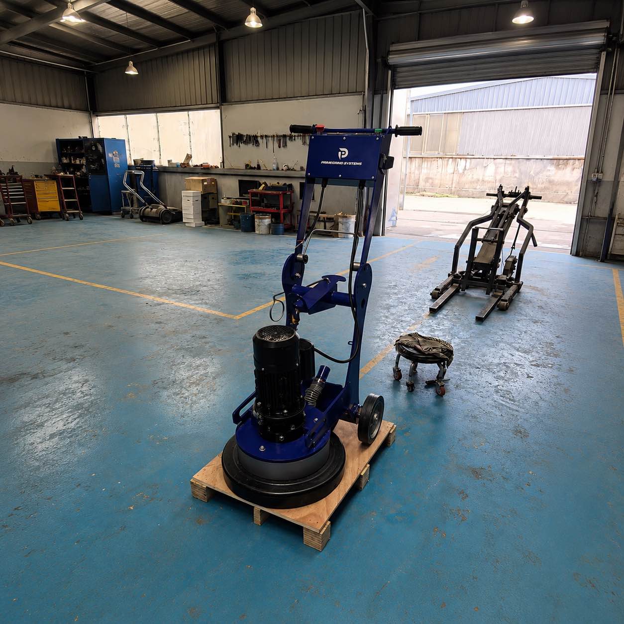Kyle Woods Facebook ad: 480mm walk behind concrete grinder