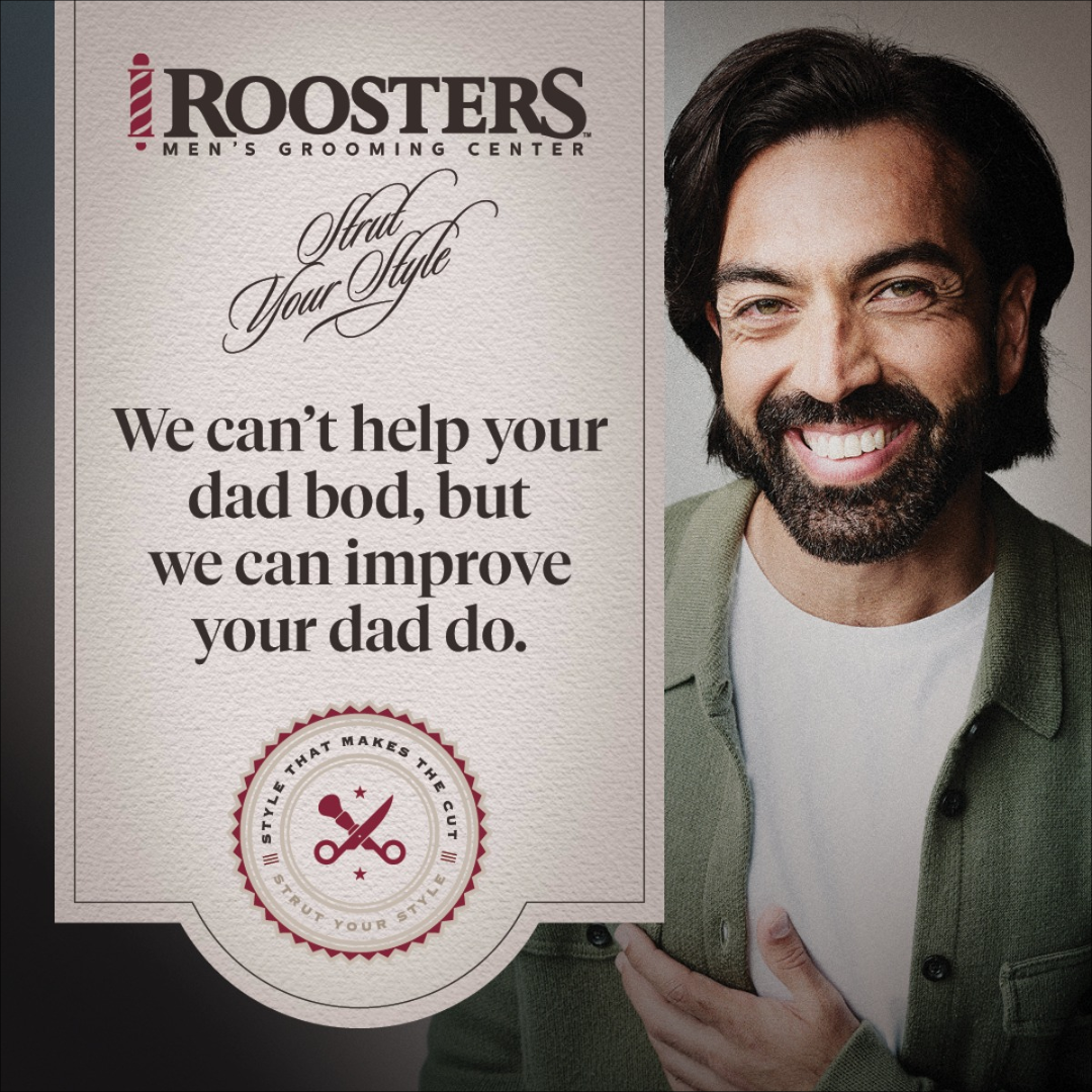 Roosters Men's Grooming Center Facebook ad