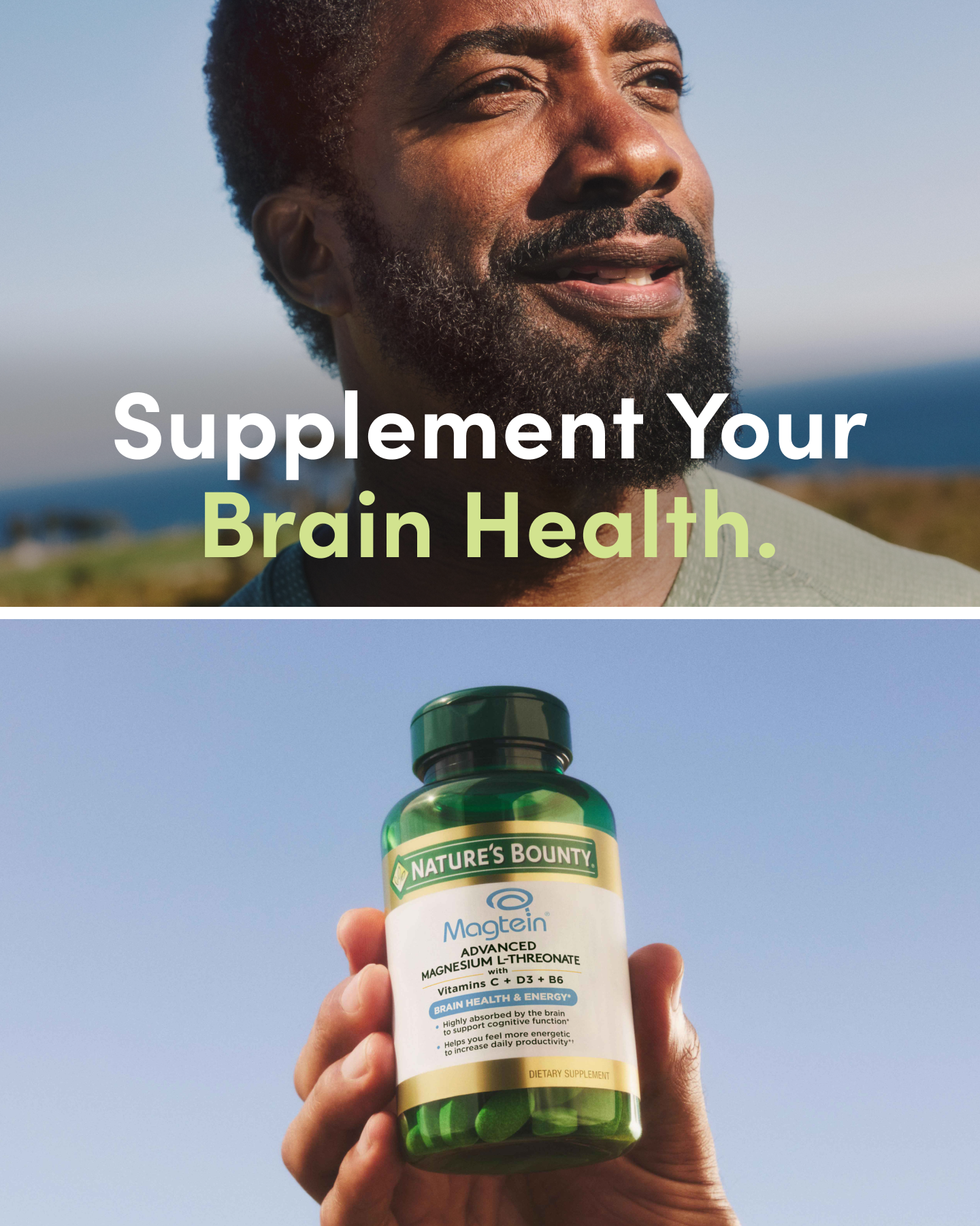 Nature's Bounty Facebook ad: The Magnesium Designed for Your Mind