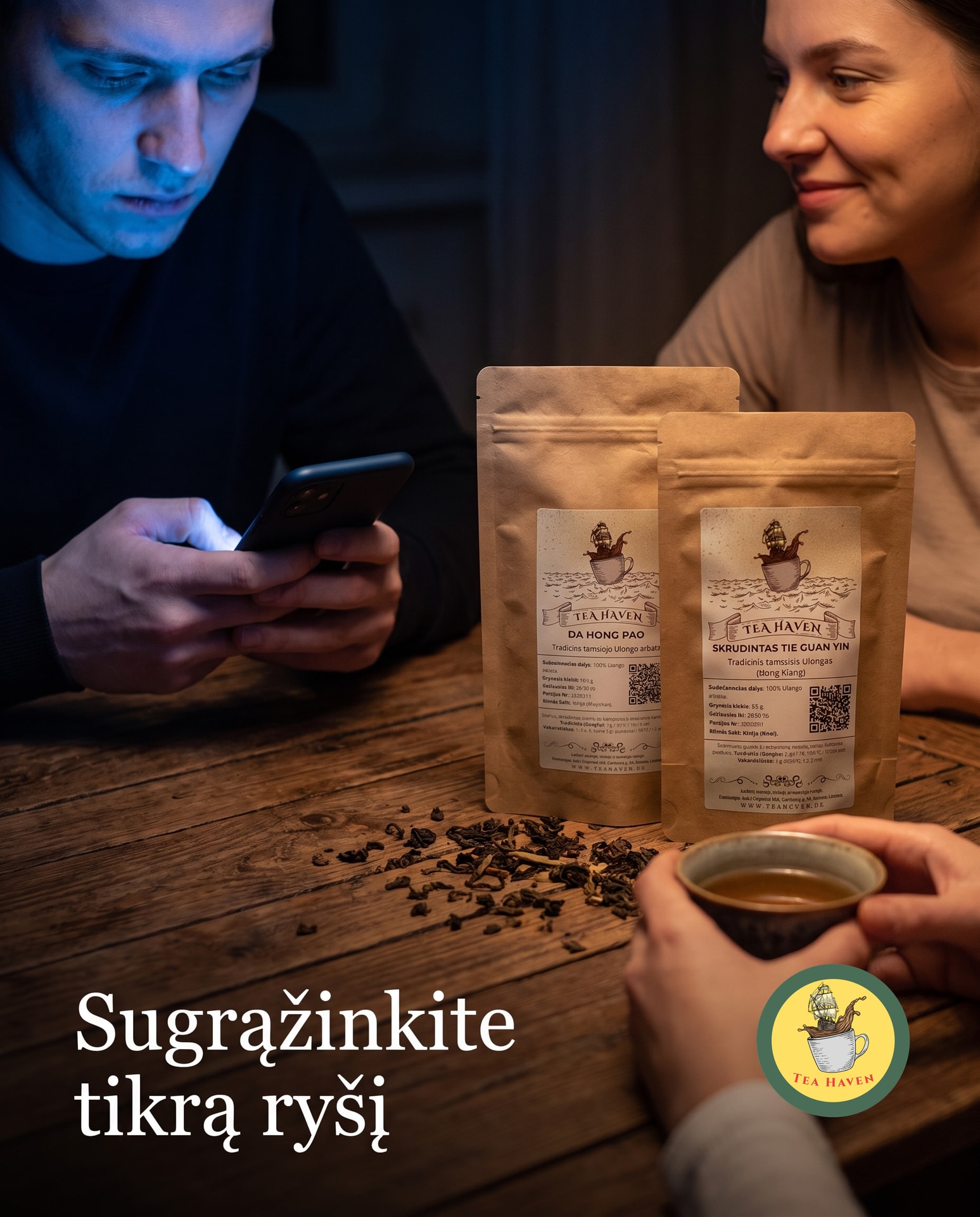 Tea Haven Facebook ad: Esate kartu, bet atskirai?