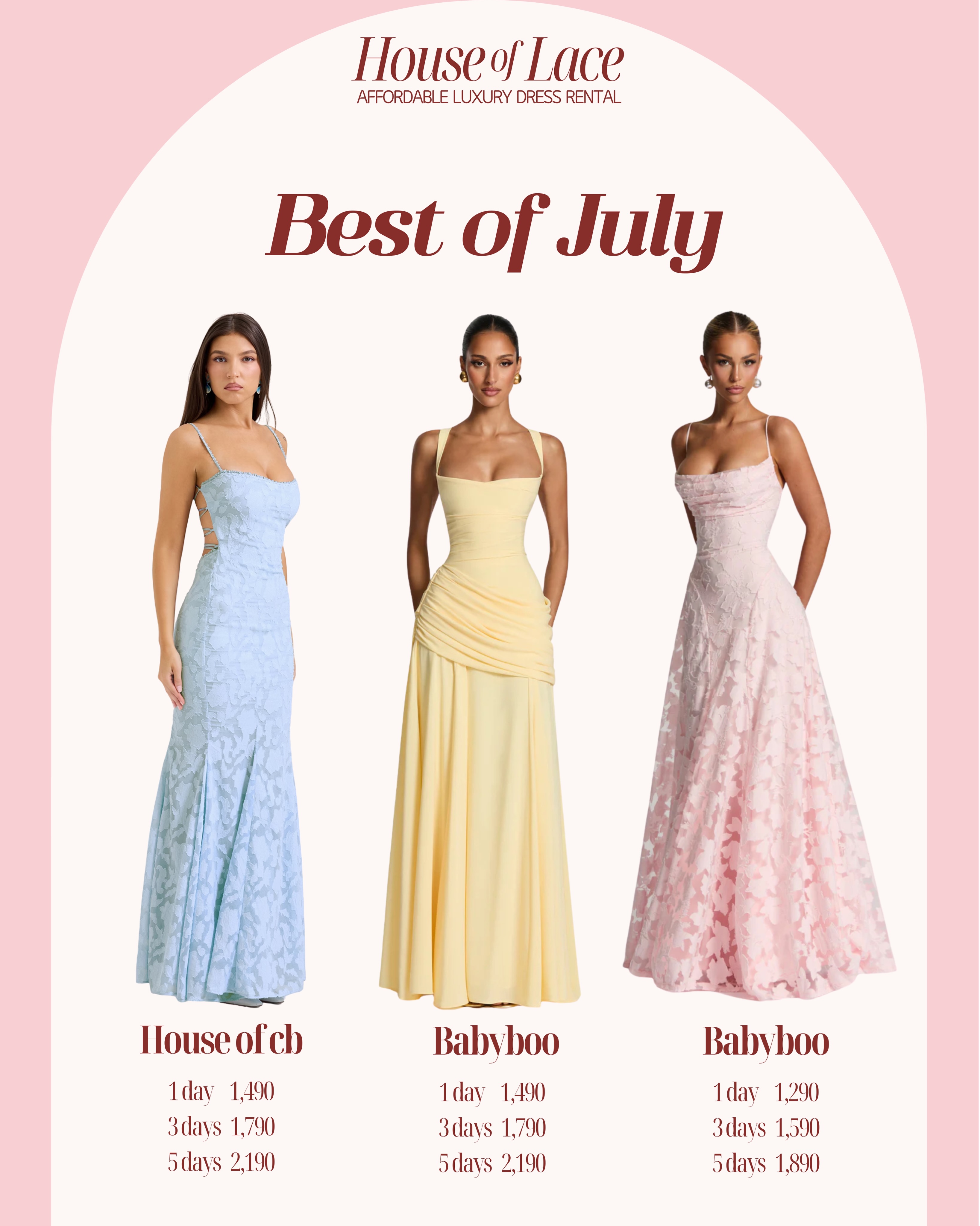 House of Lace - Dress Rental Facebook ad: เช่าชุดออนไลน์ Authentic brands 100% (@houseoflace.rental)…