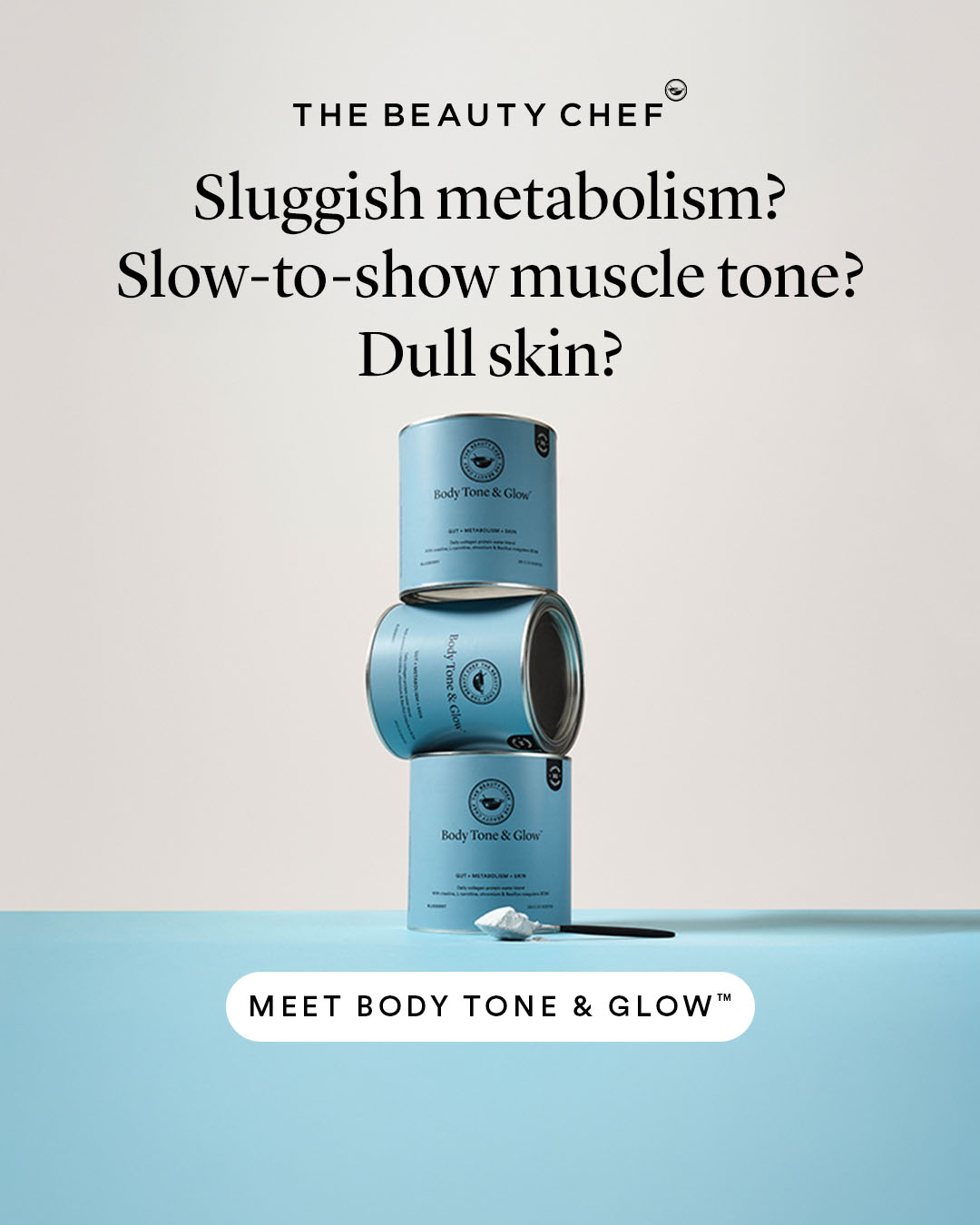 The Beauty Chef Facebook ad: Meet Body Tone & Glow
