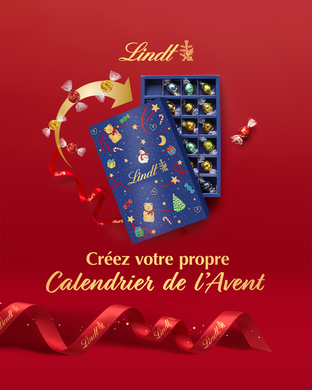 Lindt Facebook ad: Calendriers de l'Avent Lindt