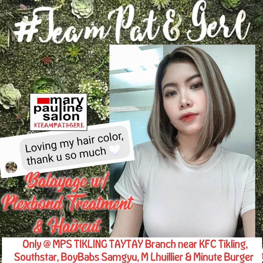 Mary Pauline Salon Tikling Taytay beside Southstar, BoyBabs Samgyu & KFC Facebook ad: Available ONLY @ MPS Tikling Taytay Branch beside…