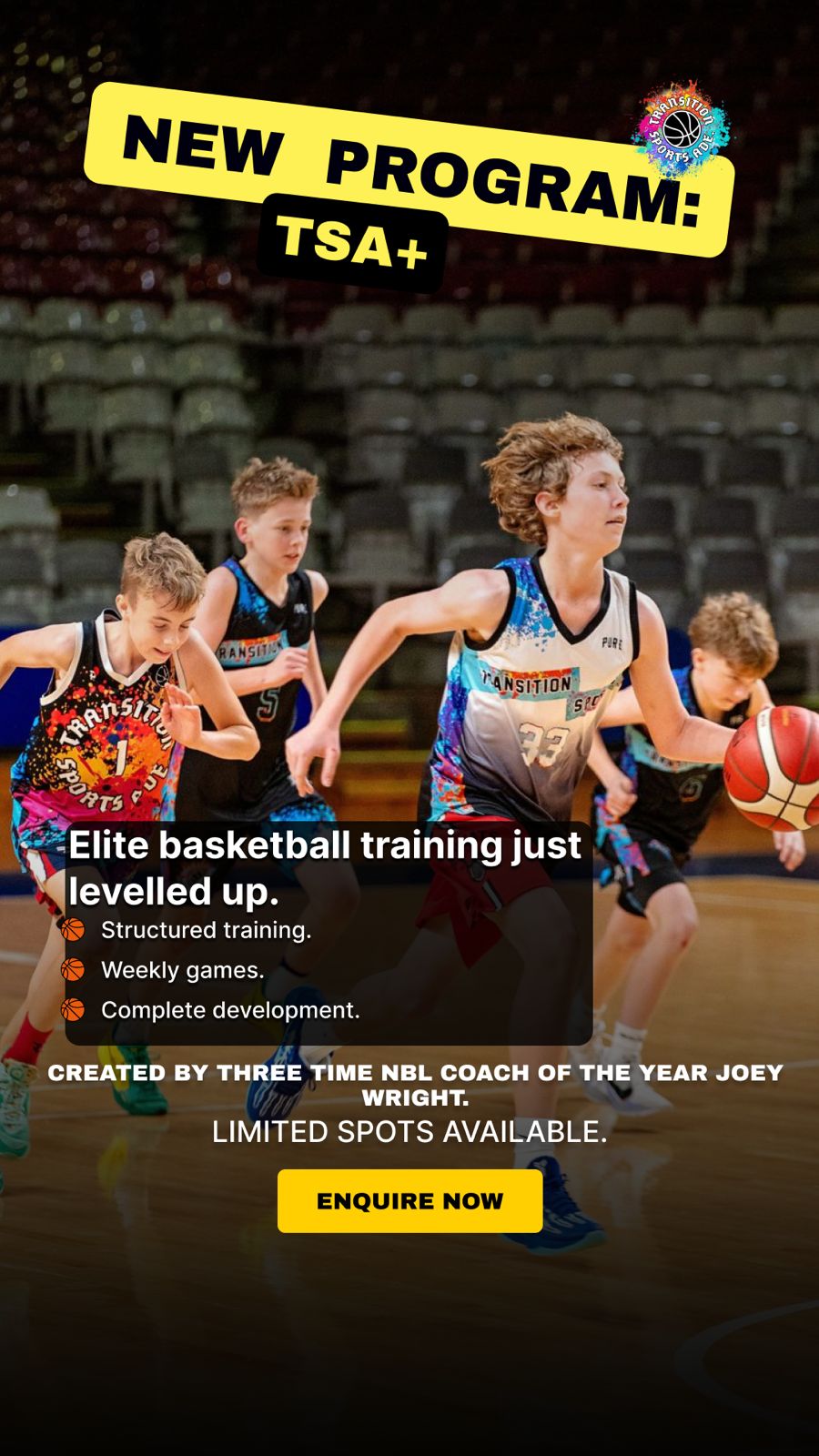 Transition Sports Adelaide Facebook ad from Mar 15, 2026