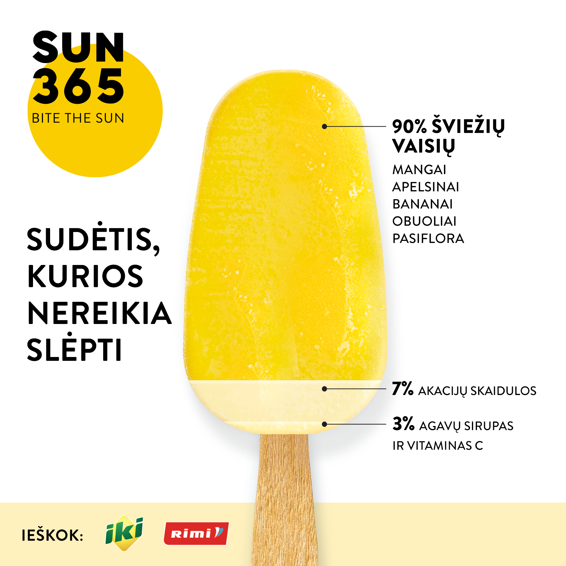 SUN365 Juice & Smoothies Facebook ad: Iš šviežių egzotinių vaisių