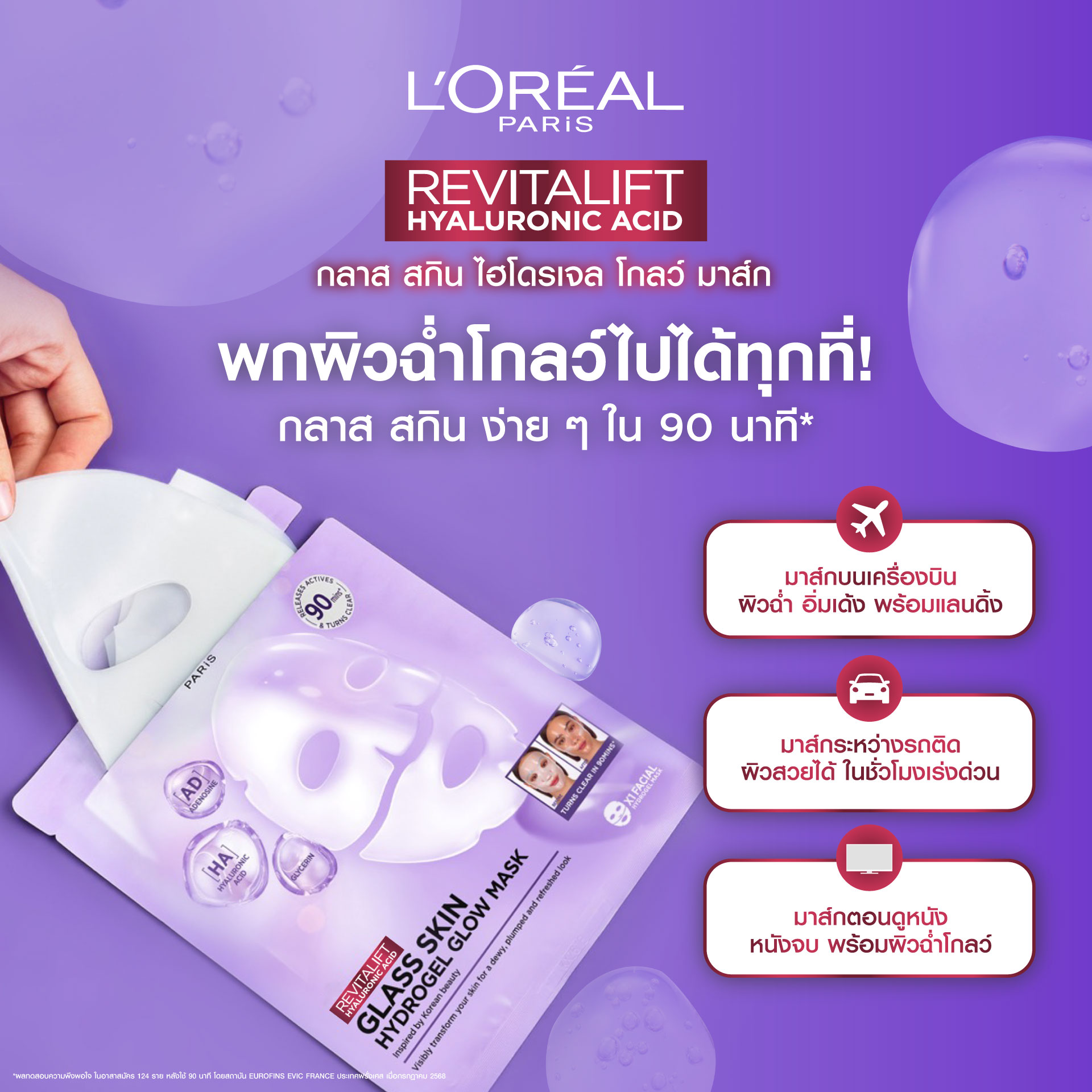 L'Oréal Paris Facebook ad: ลอรีอัล ปารีส L’Oréal Paris Revitalift Glass Skin Hydrogel…