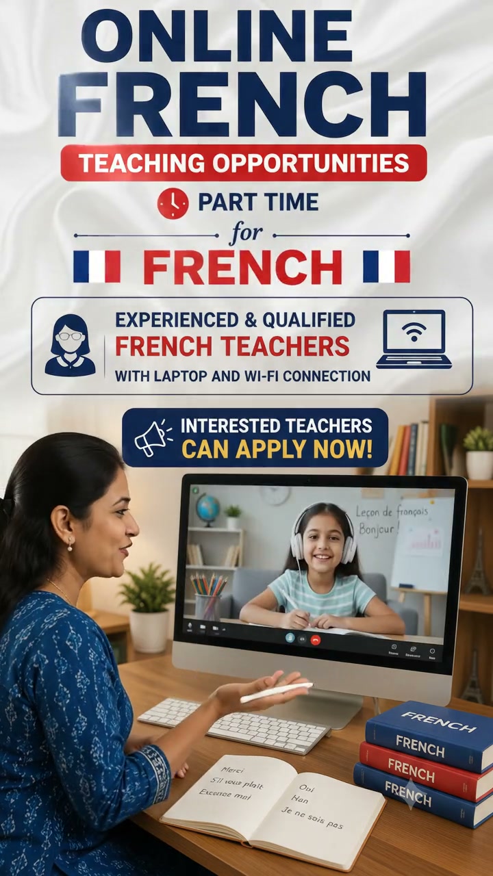 Mentora online tuition classes Facebook ad: Online tutoring opportunities for French Part time