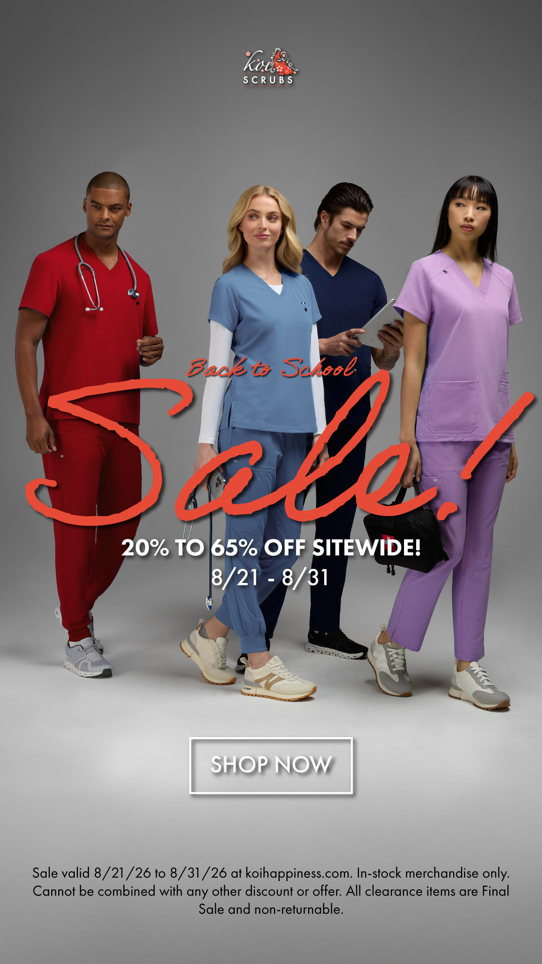 koi Designer Scrubs Facebook ad