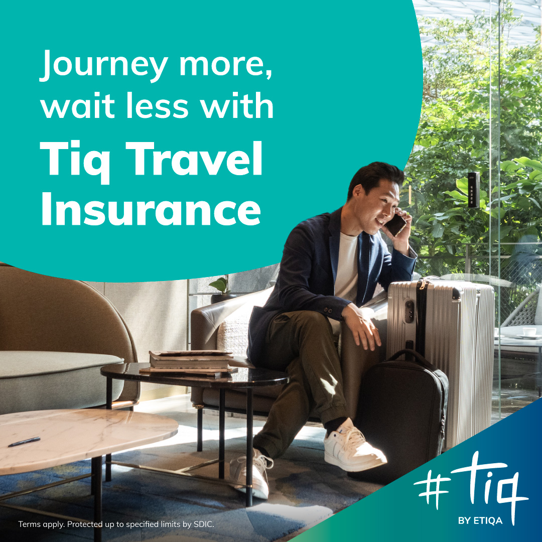 Tiq by Etiqa Insurance Facebook ad: Journey more, worry less!