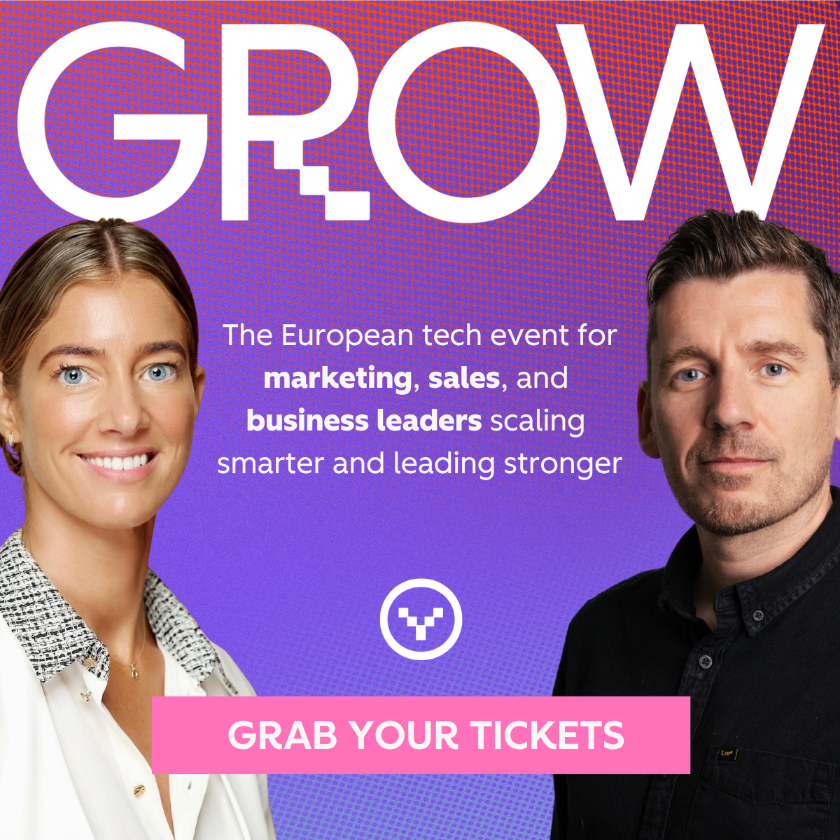 HubSpot Facebook ad: Secure your place at GROW Europe.