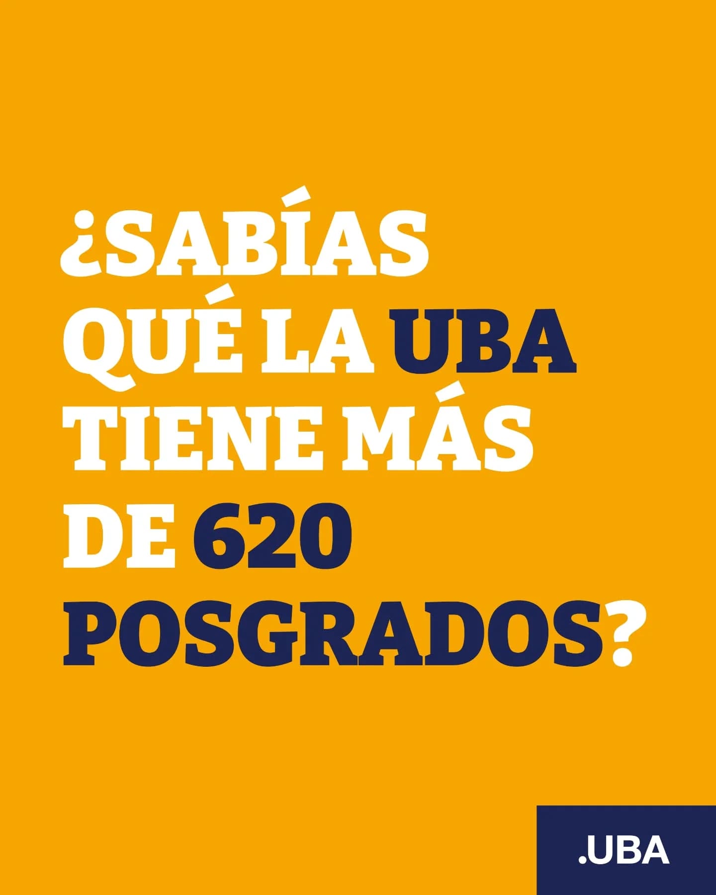 Universidad de Buenos Aires Facebook ad: Tu posgrado está en la UBA