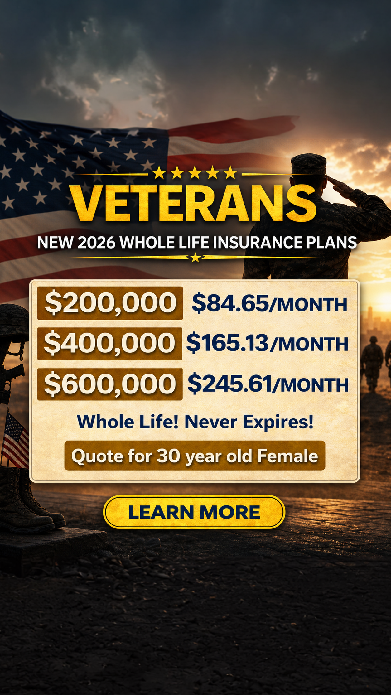 VA Life Benefits Facebook ad