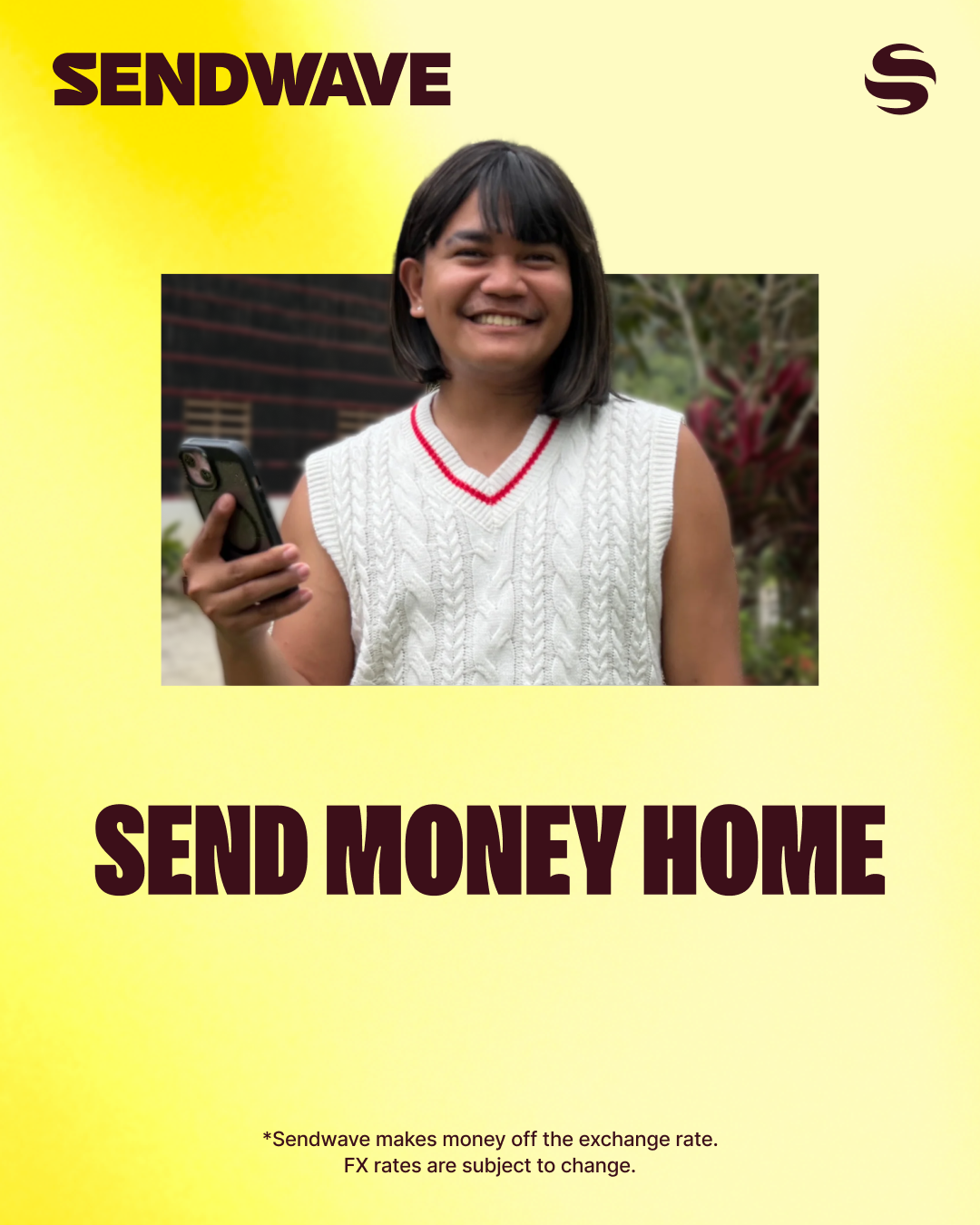 Sendwave Facebook ad: Enjoy a great way to send now