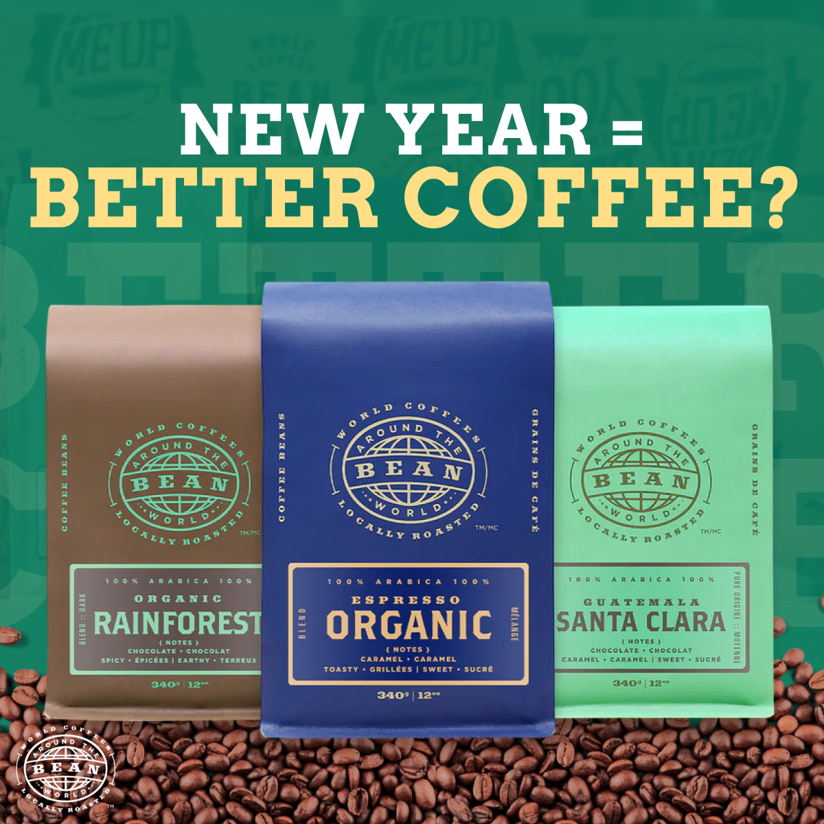 Bean Around the World Coffees Facebook ad