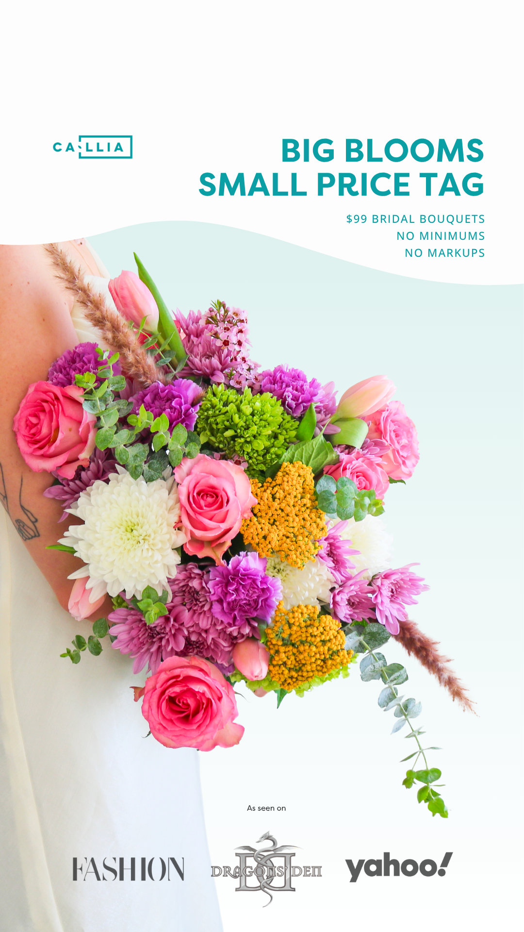Callia Flowers Facebook ad from Jul 29, 2026