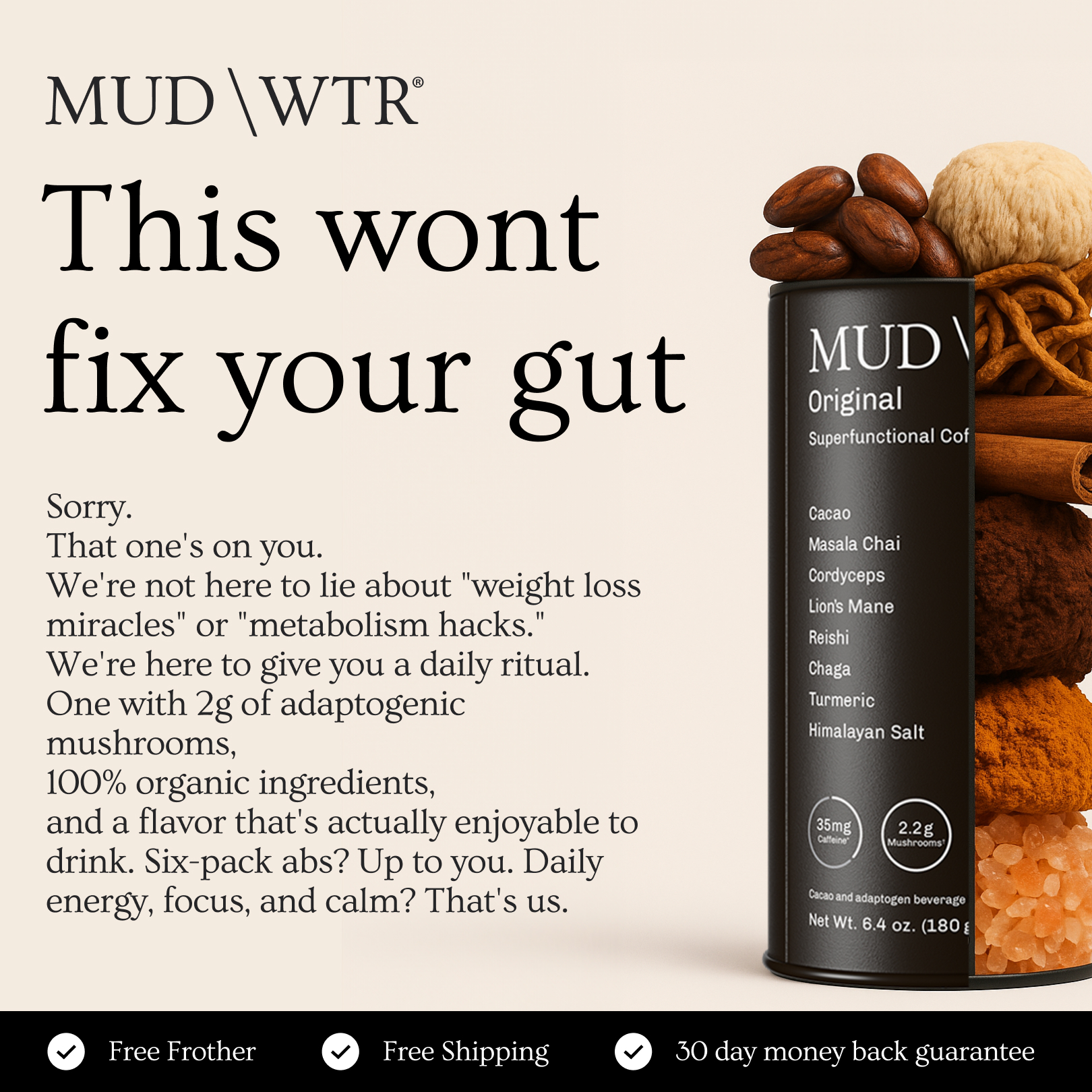 MUD\WTR Facebook ad