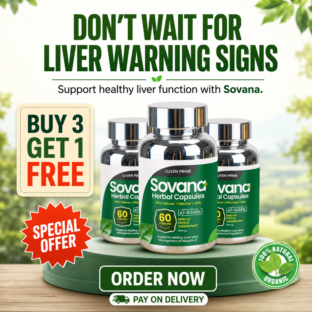 Sovana Herbal Capsules Facebook ad