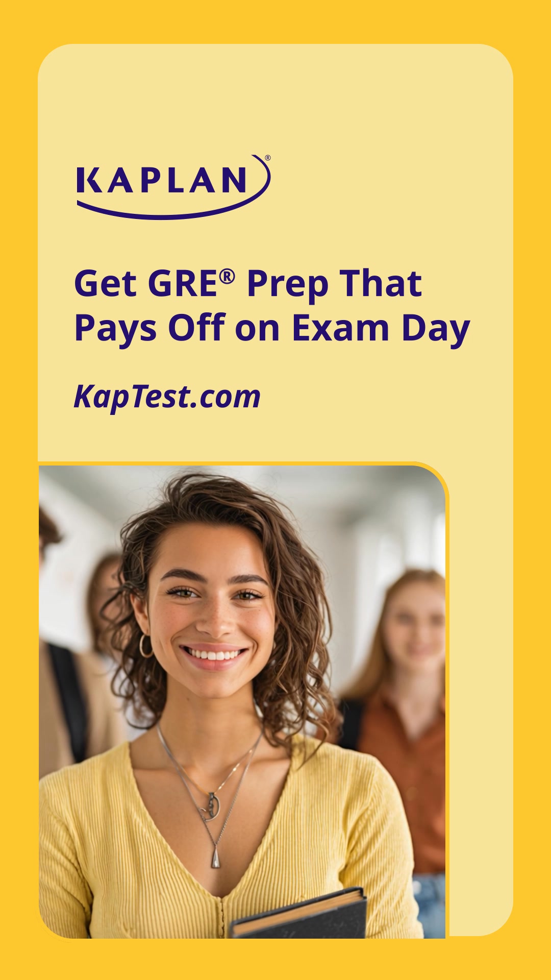 Kaplan Grad Prep Facebook ad from Aug 6, 2026