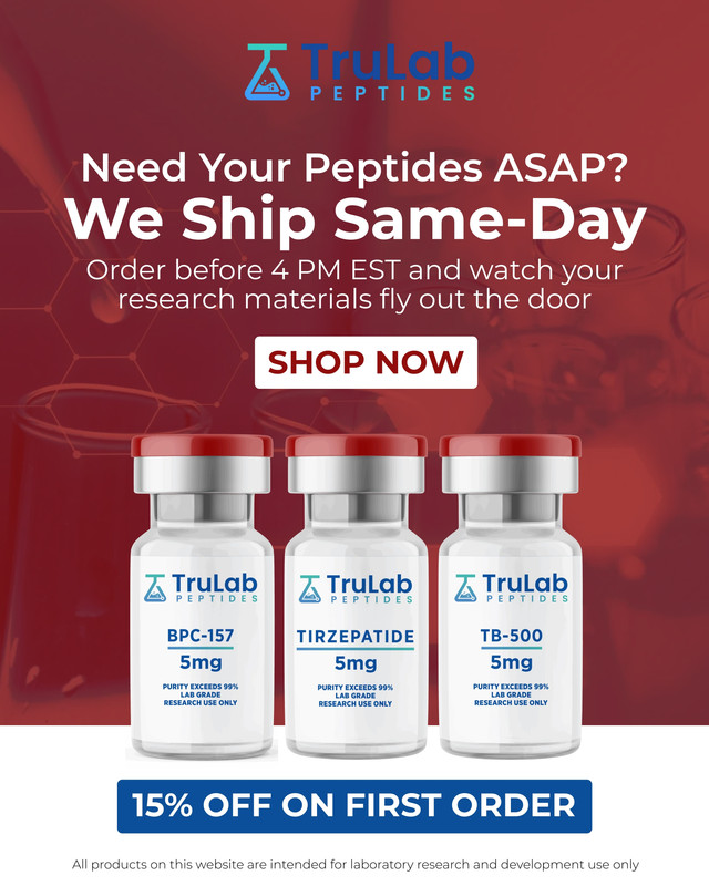 Trulabpeptides Facebook ad from Jul 15, 2026