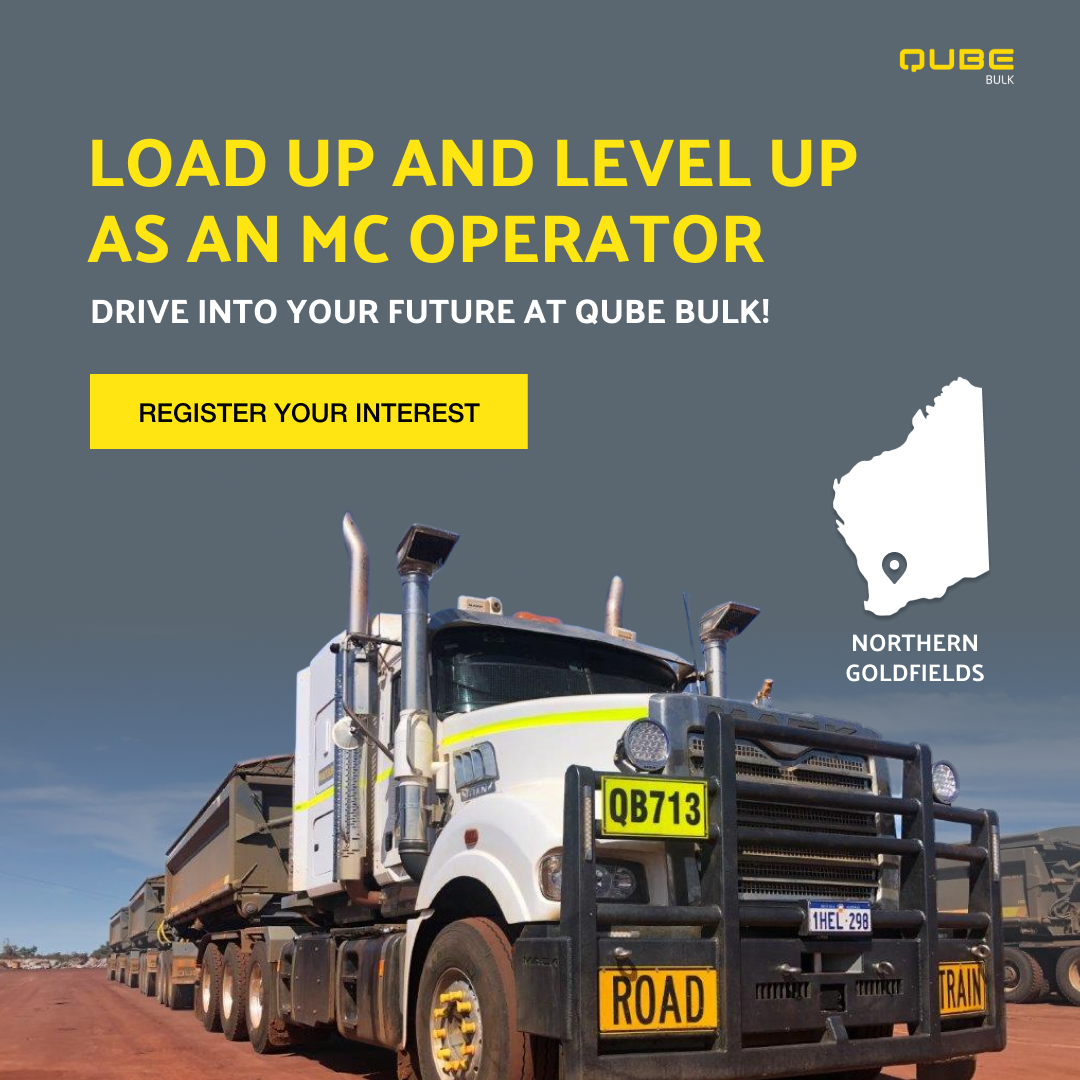 Qube Bulk Recruitment Facebook ad: Hiring: MC Drivers, Northern Goldfields (Thunderbox Site)