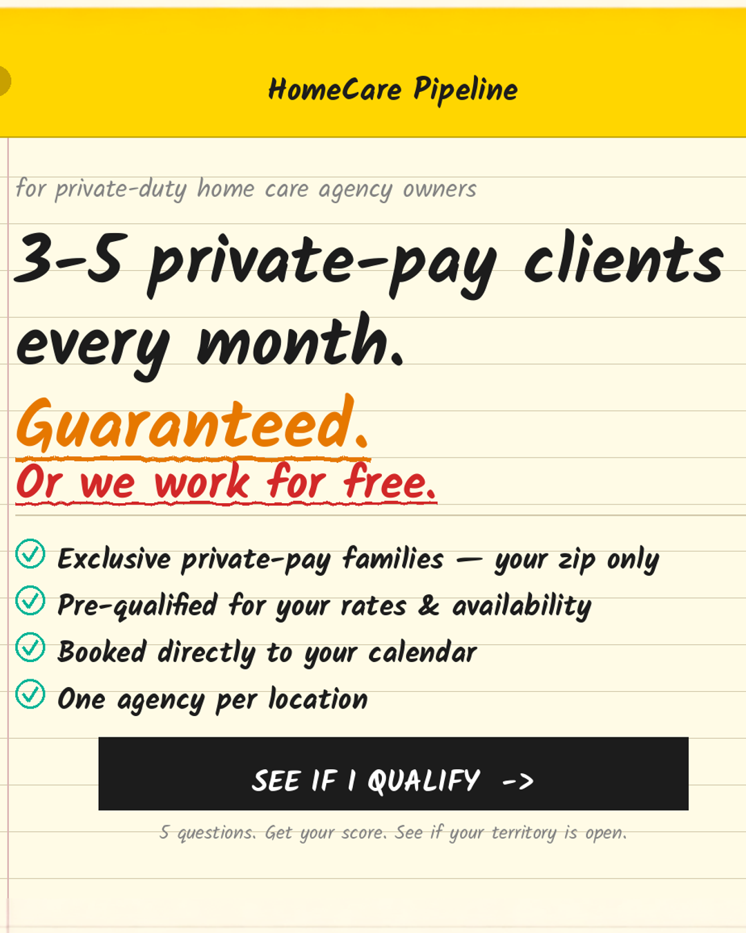 Home Care Pipeline Facebook ad: Home Care Pipeline Assessment