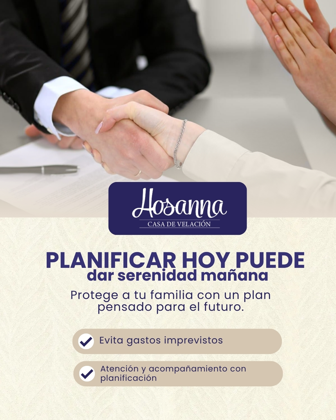 Funeraria Hosanna Facebook ad: Más que un servicio, un acompañamiento lleno de…