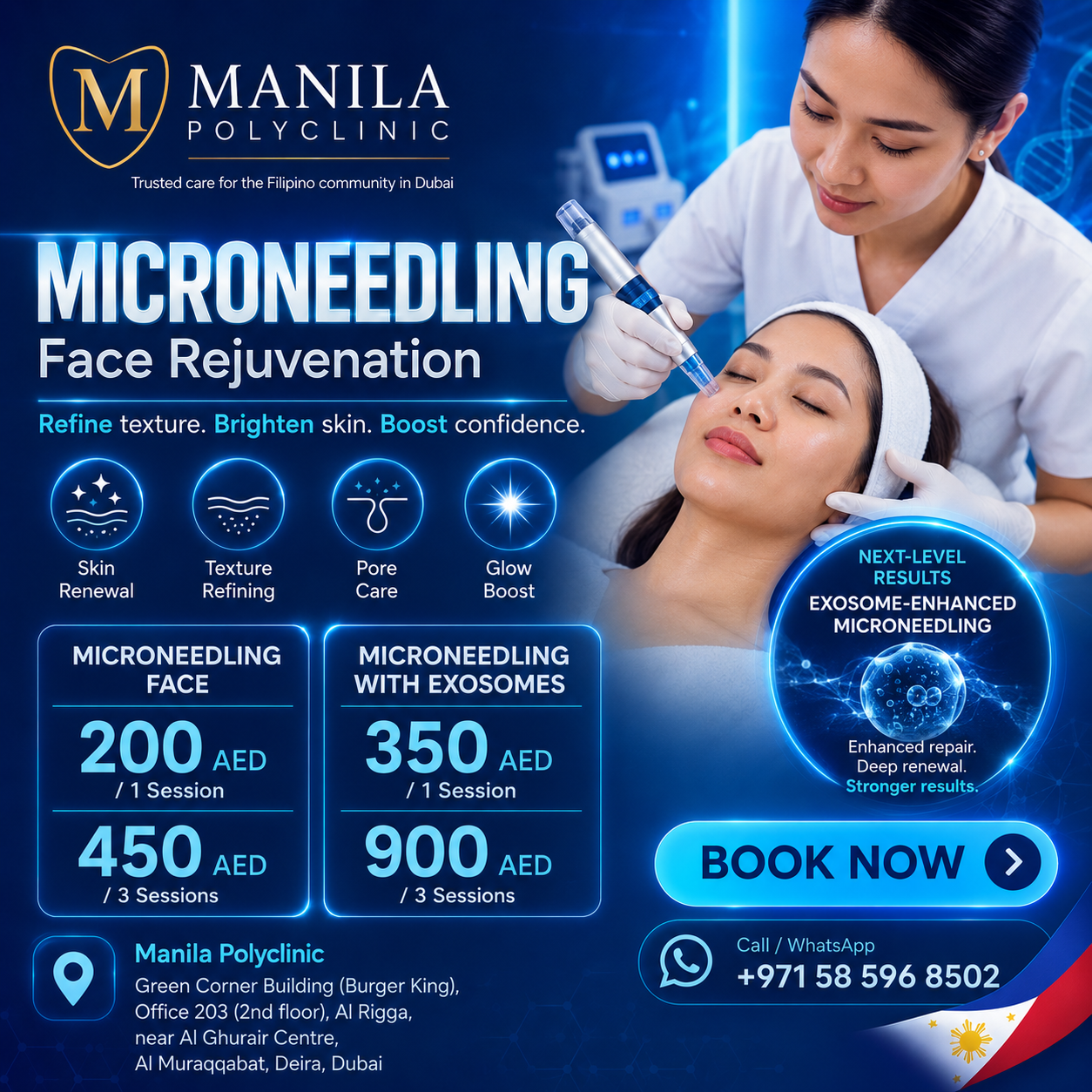 Manila Polyclinic - Al Rigga Burger King Facebook ad: Book Now!