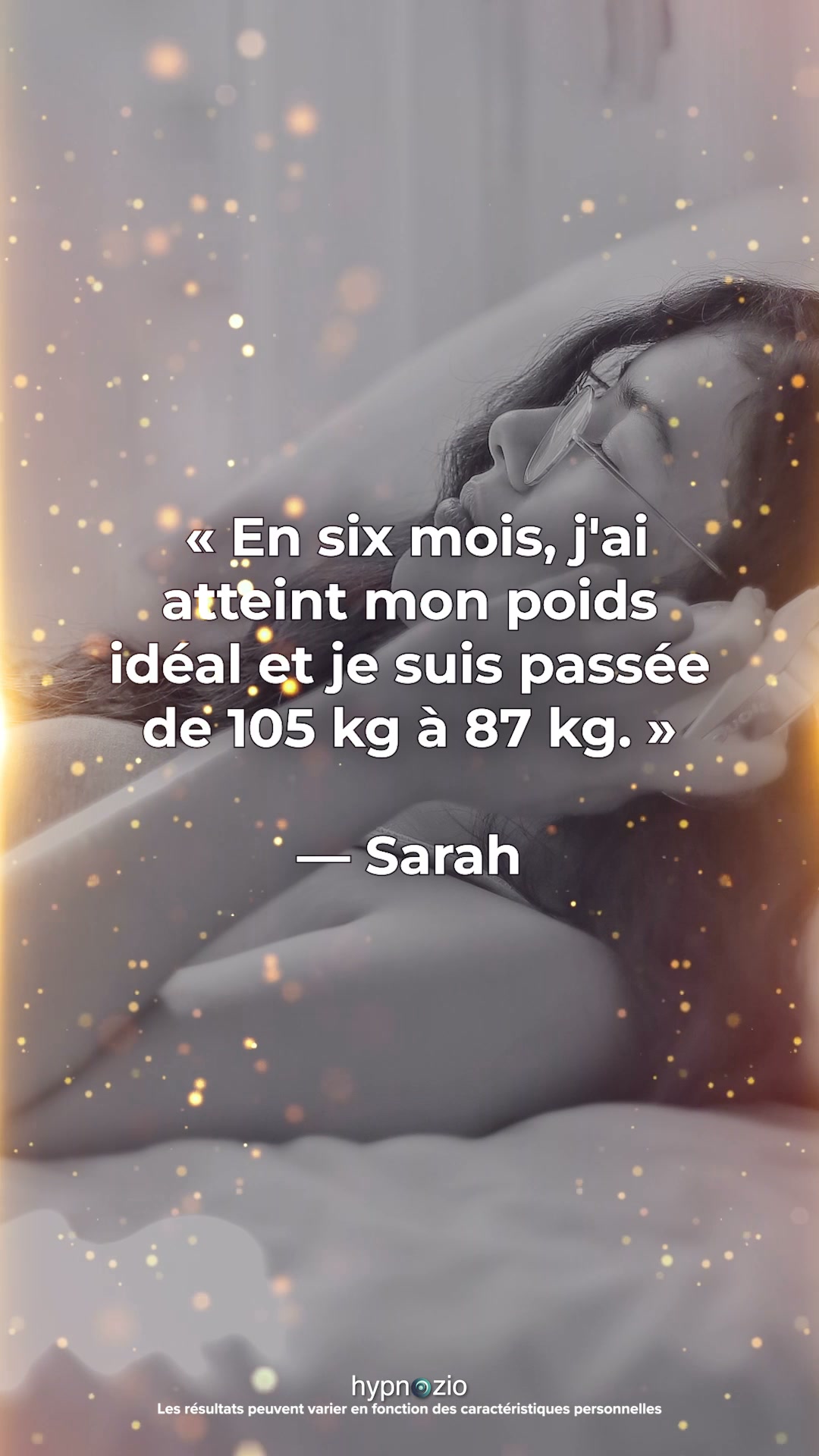Hypnozio: power of hypnotherapy Facebook ad: Surmontez vos problèmes de poids