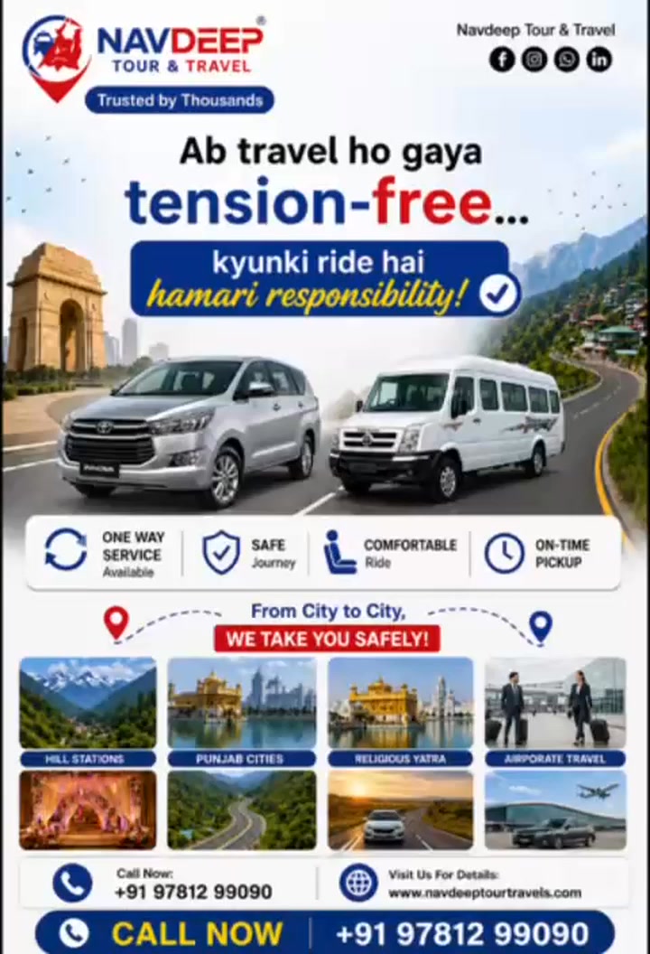 Navdeep travels Facebook ad: Navdeep Tour & Travel