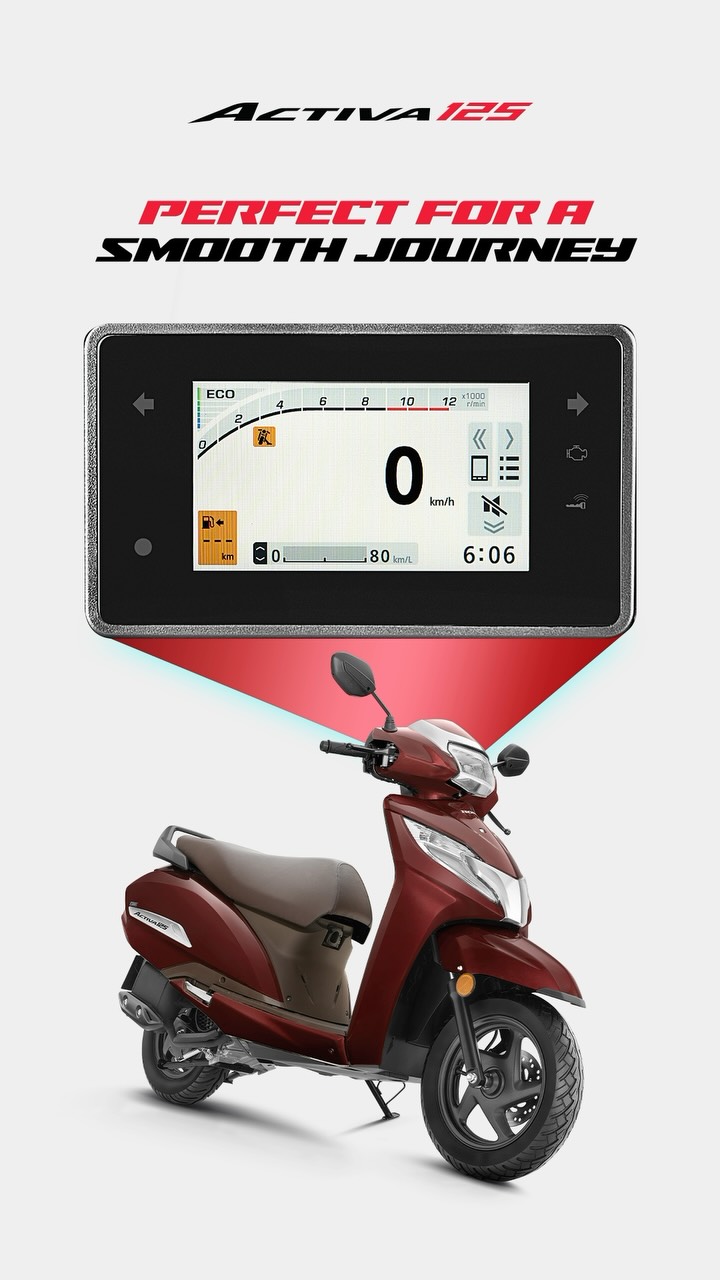 Honda 2 Wheelers India Facebook ad: Bright, sharp and easy to read, the TFT…