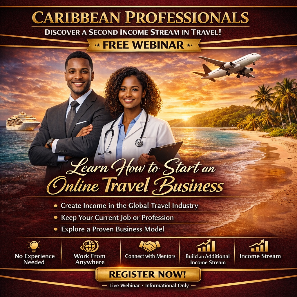 Beau Nia World Class Travel Facebook ad: Caribbean Professionals Are Quietly Tapping Into Travel…
