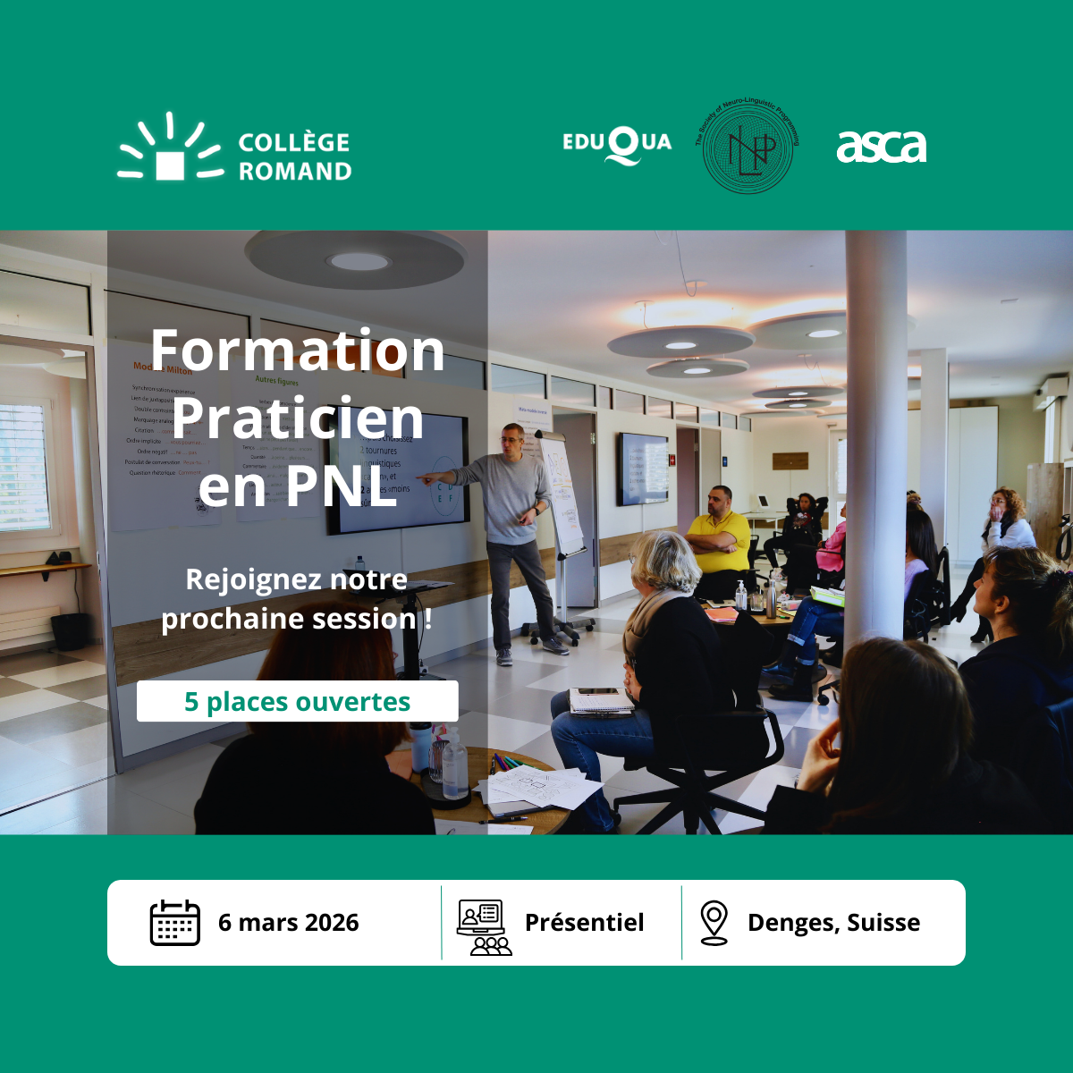 Collège Romand de PNL, Coaching, Hypnose - Centre de formation d'adultes Facebook ad