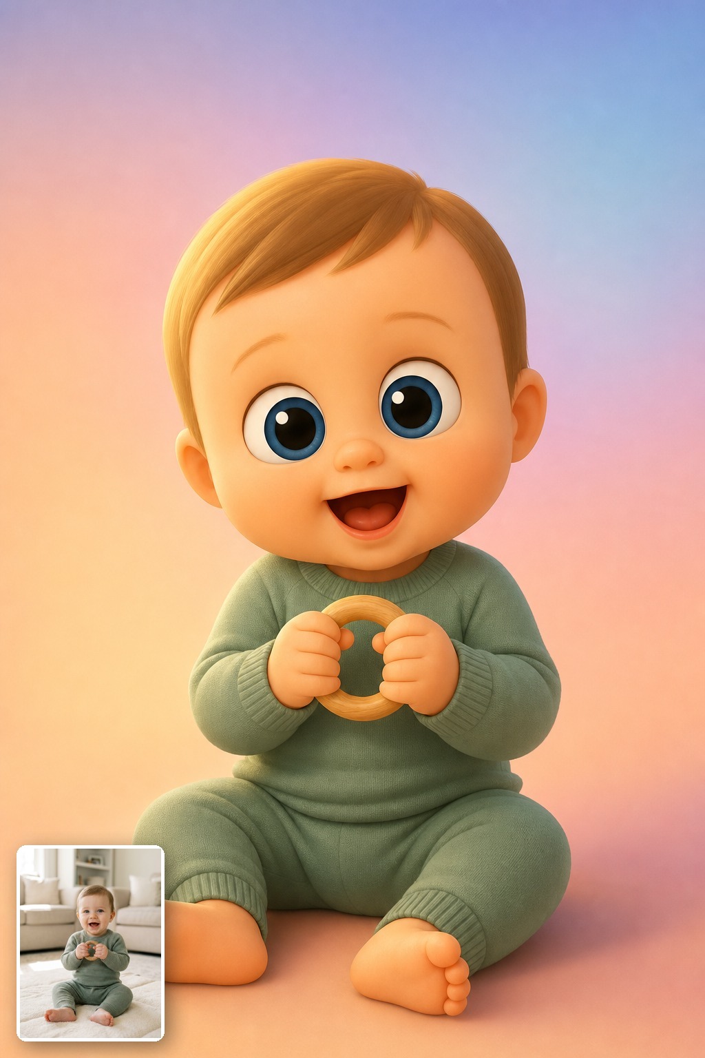 Kiddify Al: Magic Baby Photos Facebook ad: Every month, a keepsake