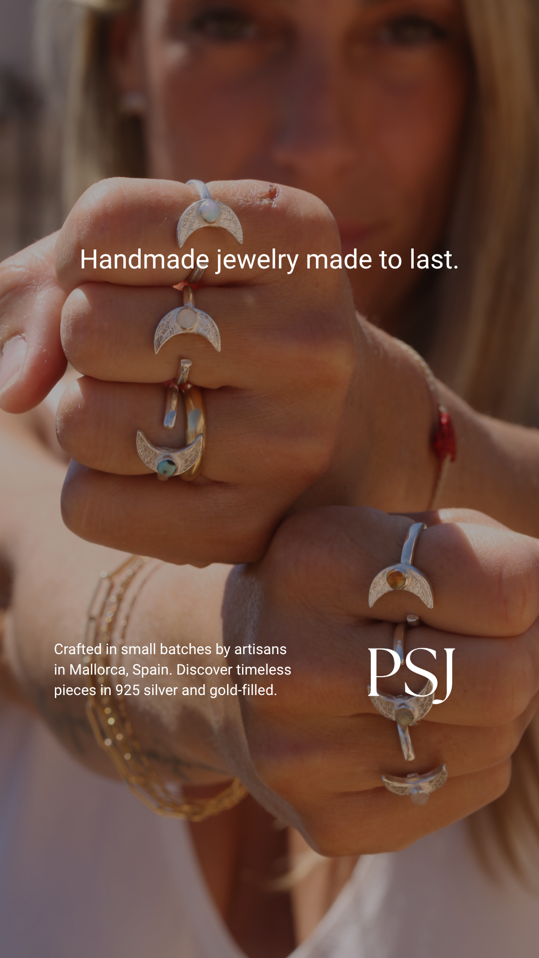 Pamela Stella Jewelry Facebook ad: Discover handcrafted gold-filled and 925 silver jewelry…