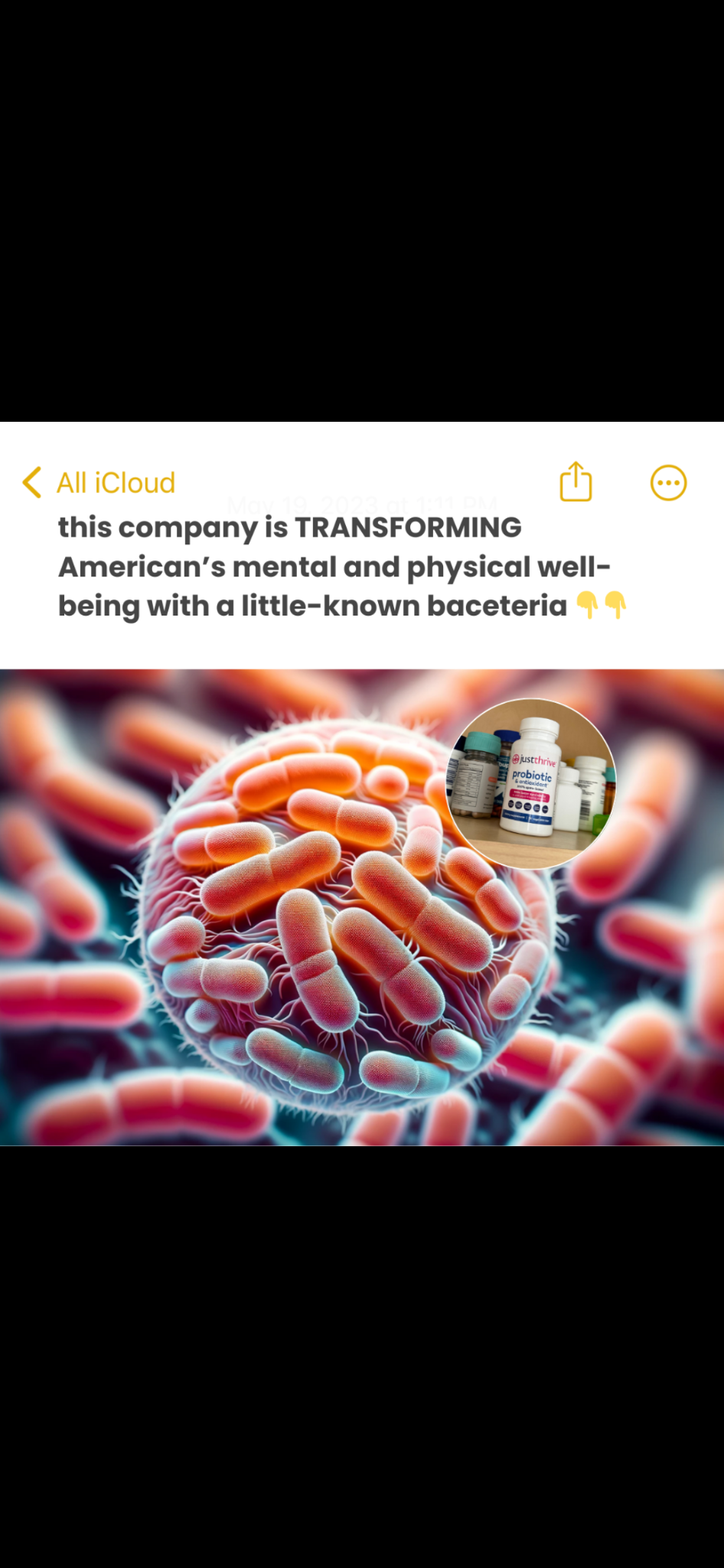 Just Thrive Facebook ad