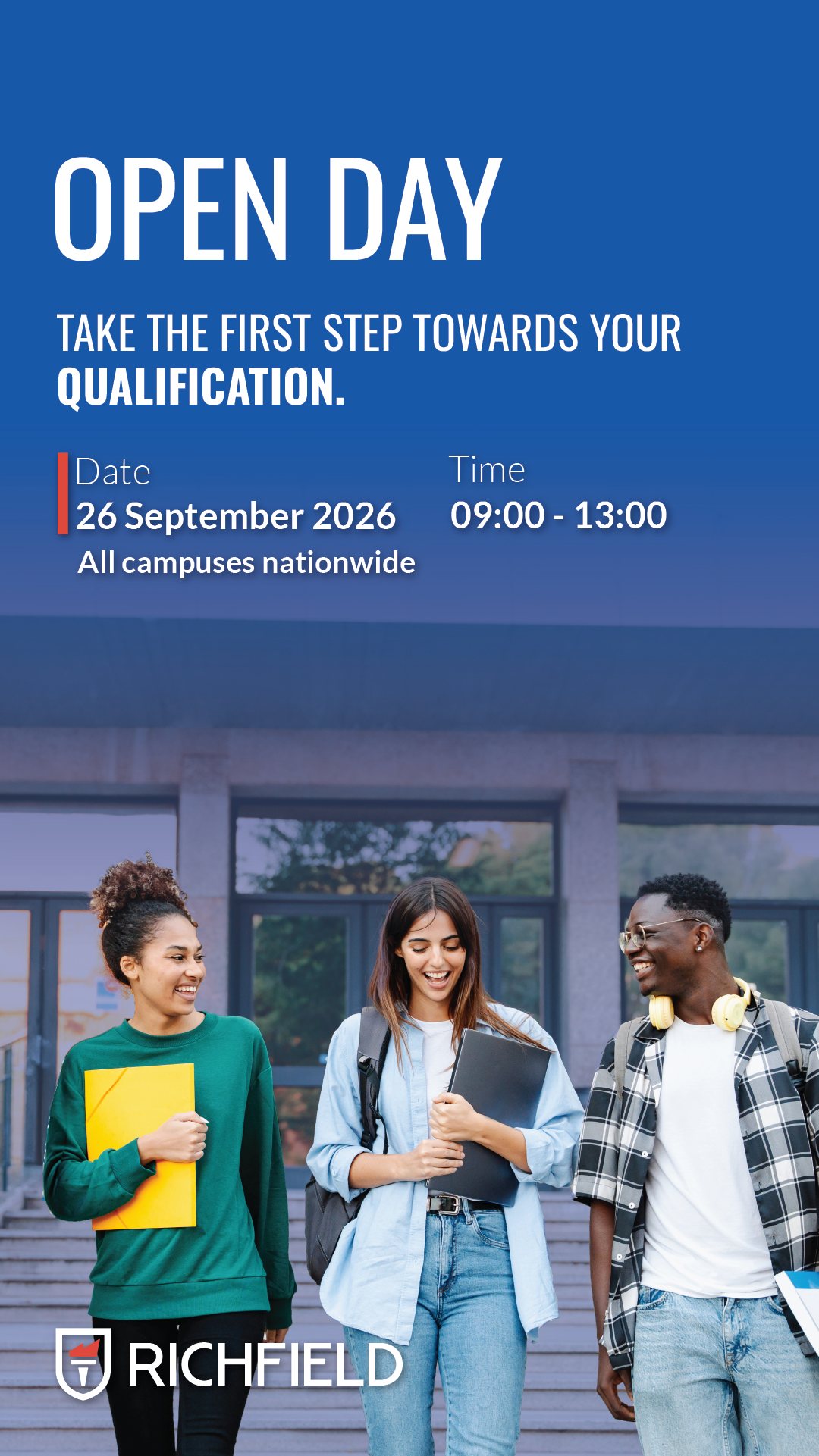 Richfield Education Facebook ad: Open Day - 26 September