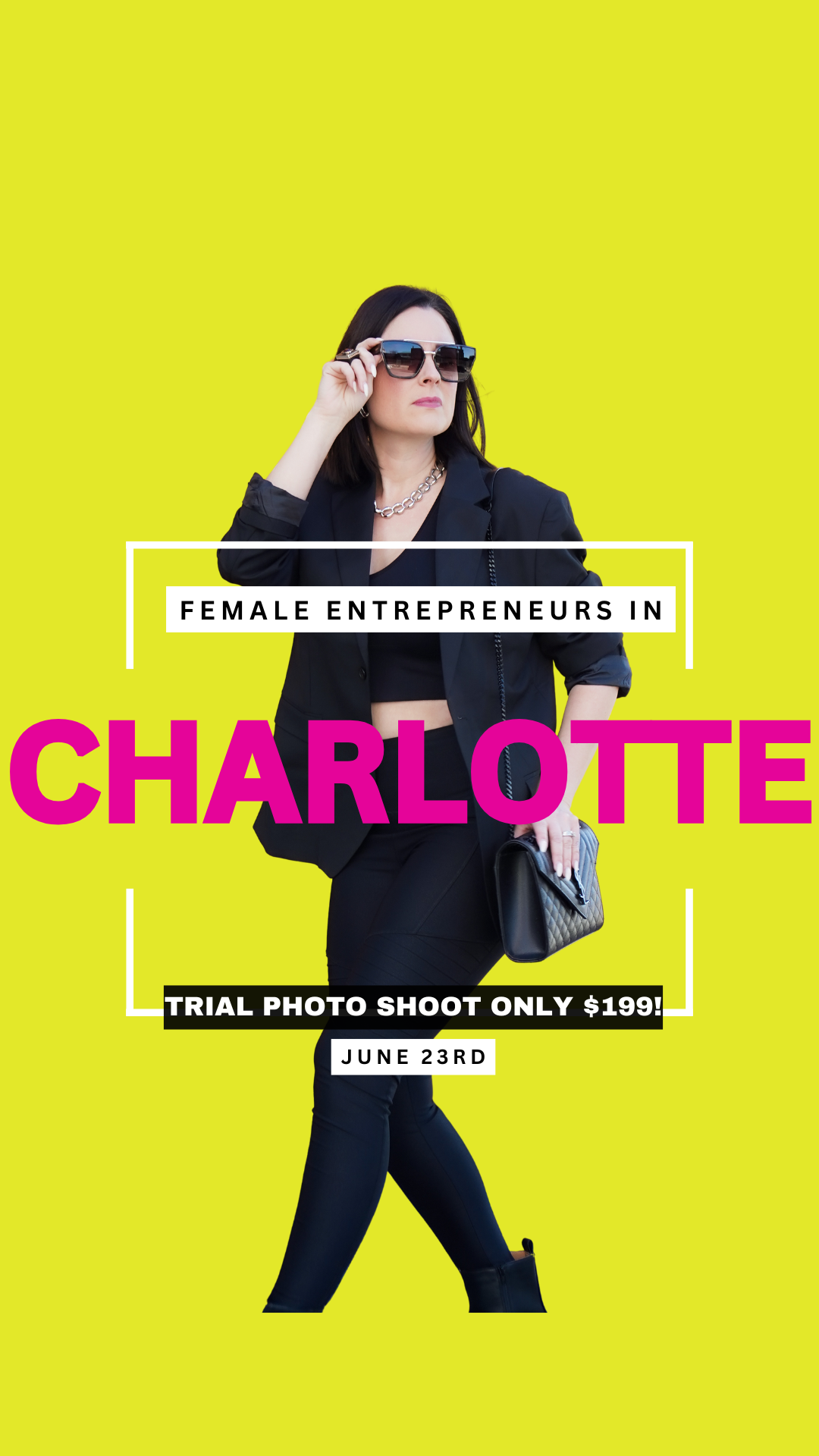 FemForce Photoshoots Facebook ad: If you run a business in Charlotte, stop scrolling.
