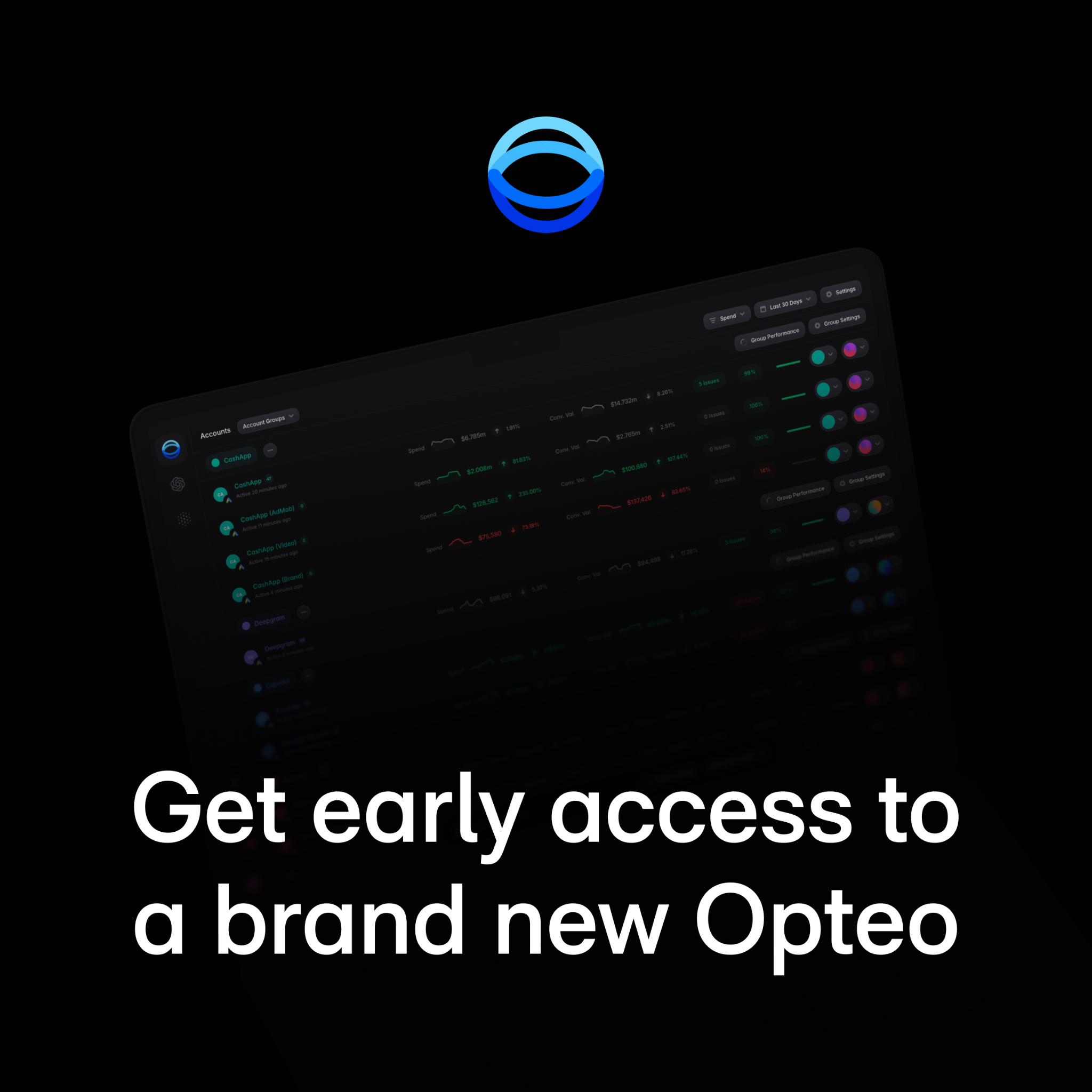 Opteo Facebook ad: Request Early Access