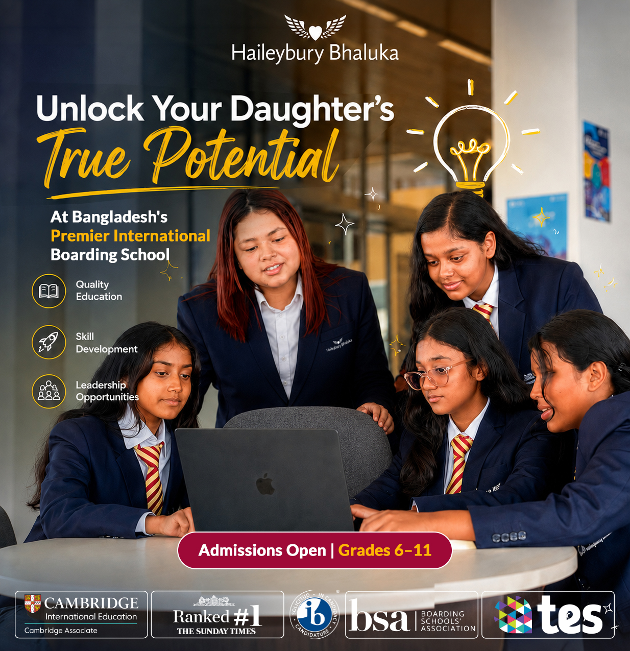 Haileybury Bhaluka Facebook ad: ๐๐ง๐ฅ๐จ๐๐ค ๐๐จ๐ฎ๐ซ ๐๐๐ฎ๐ ๐ก๐ญ๐๐ซ'๐ฌ ๐๐ซ๐ฎ๐โฆ